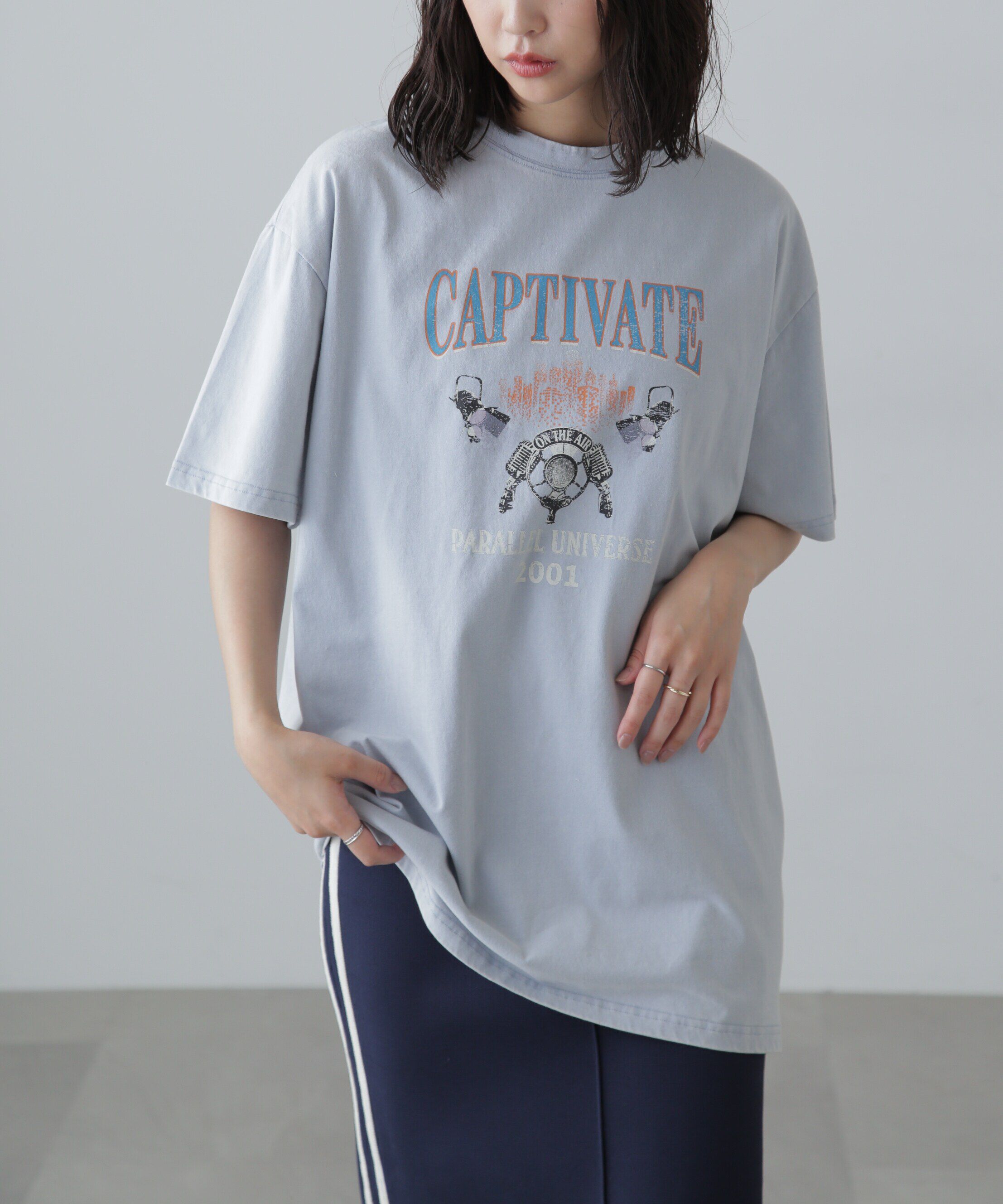  「ヴィンテージライクプリントTシャツ」|Tシャツ・カットソー|