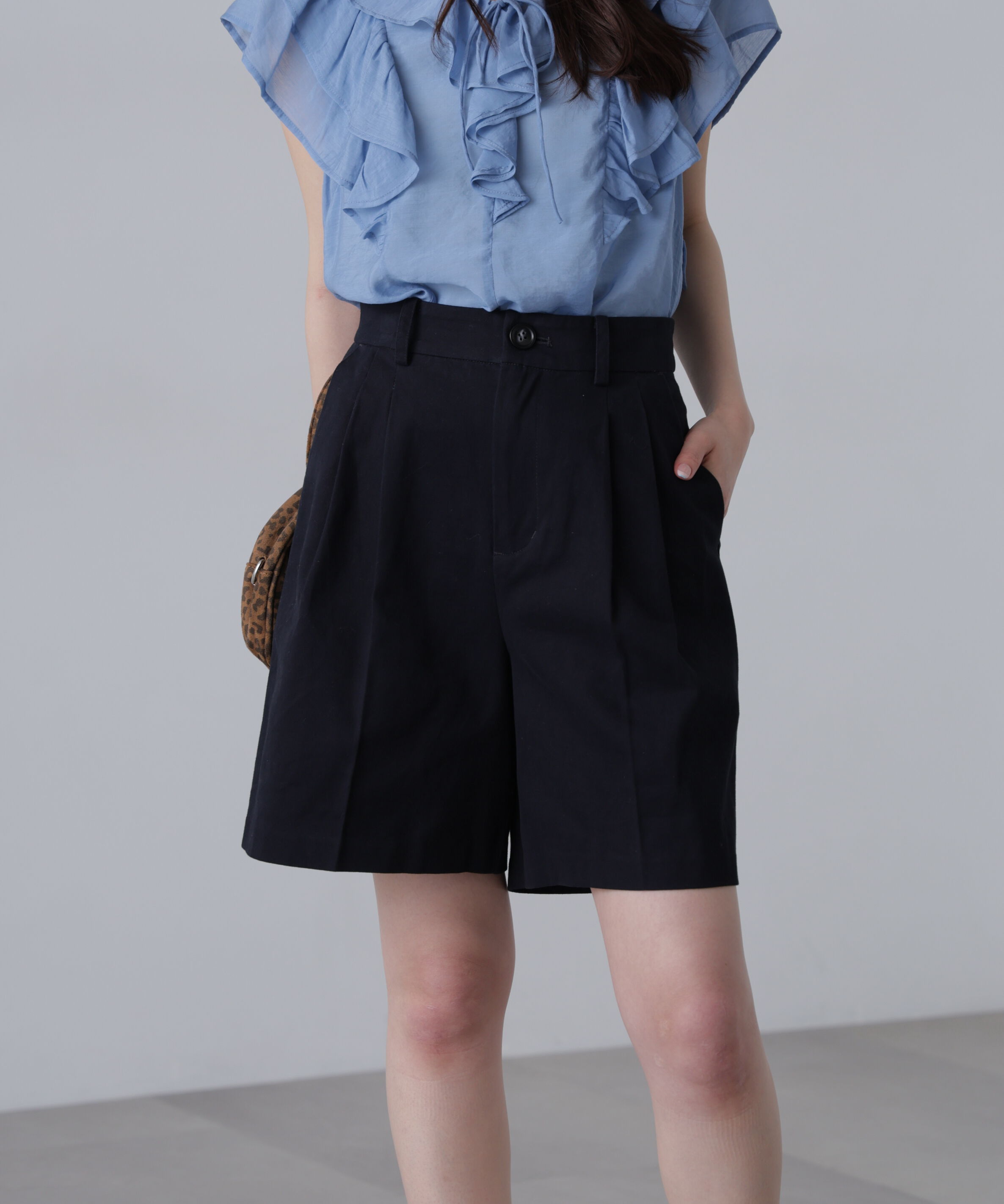  「チノショートパンツ」|その他|ネイビー