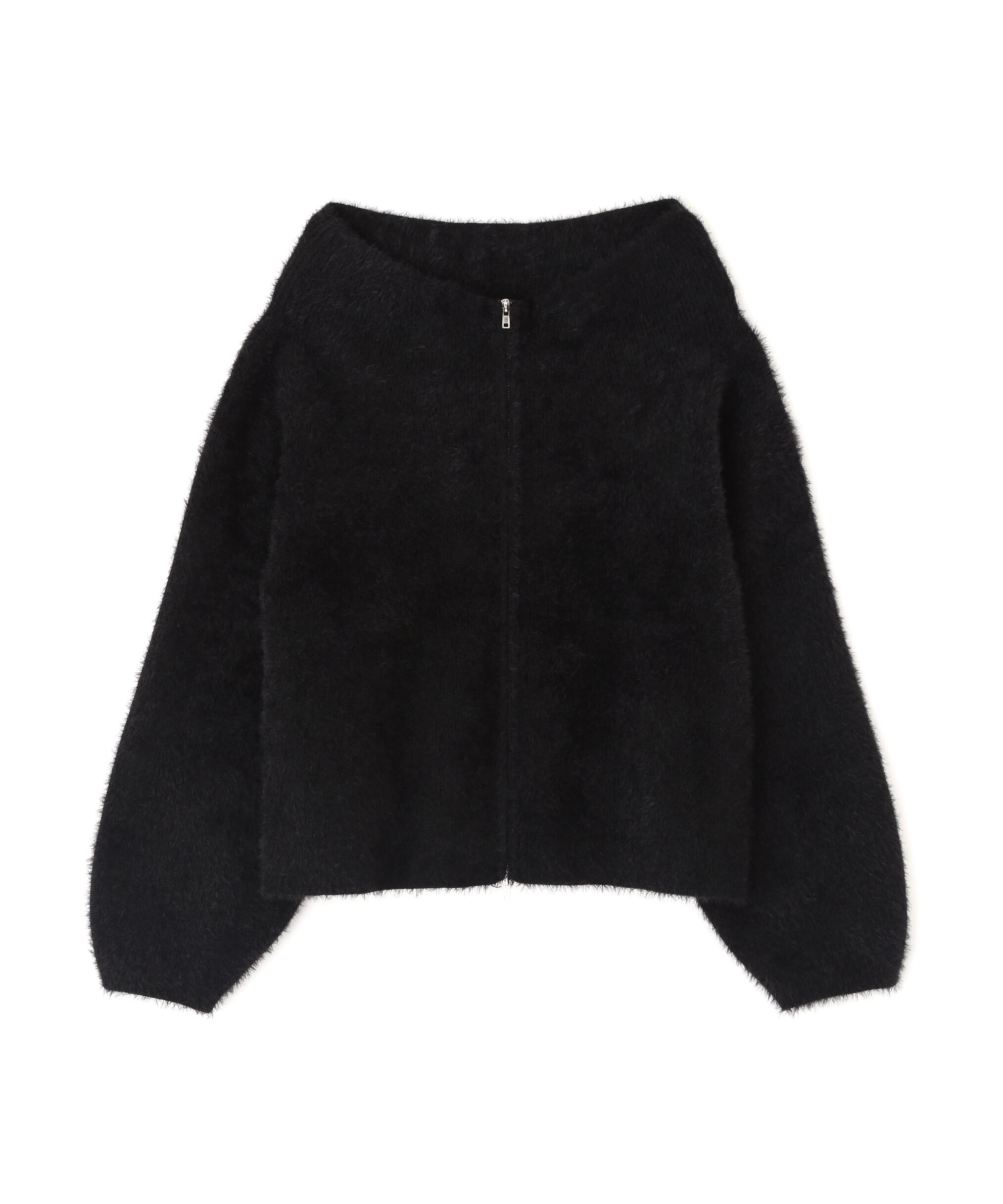  「前後2WAYオフショルシャギージップカーディガン」|ニット・セーター|