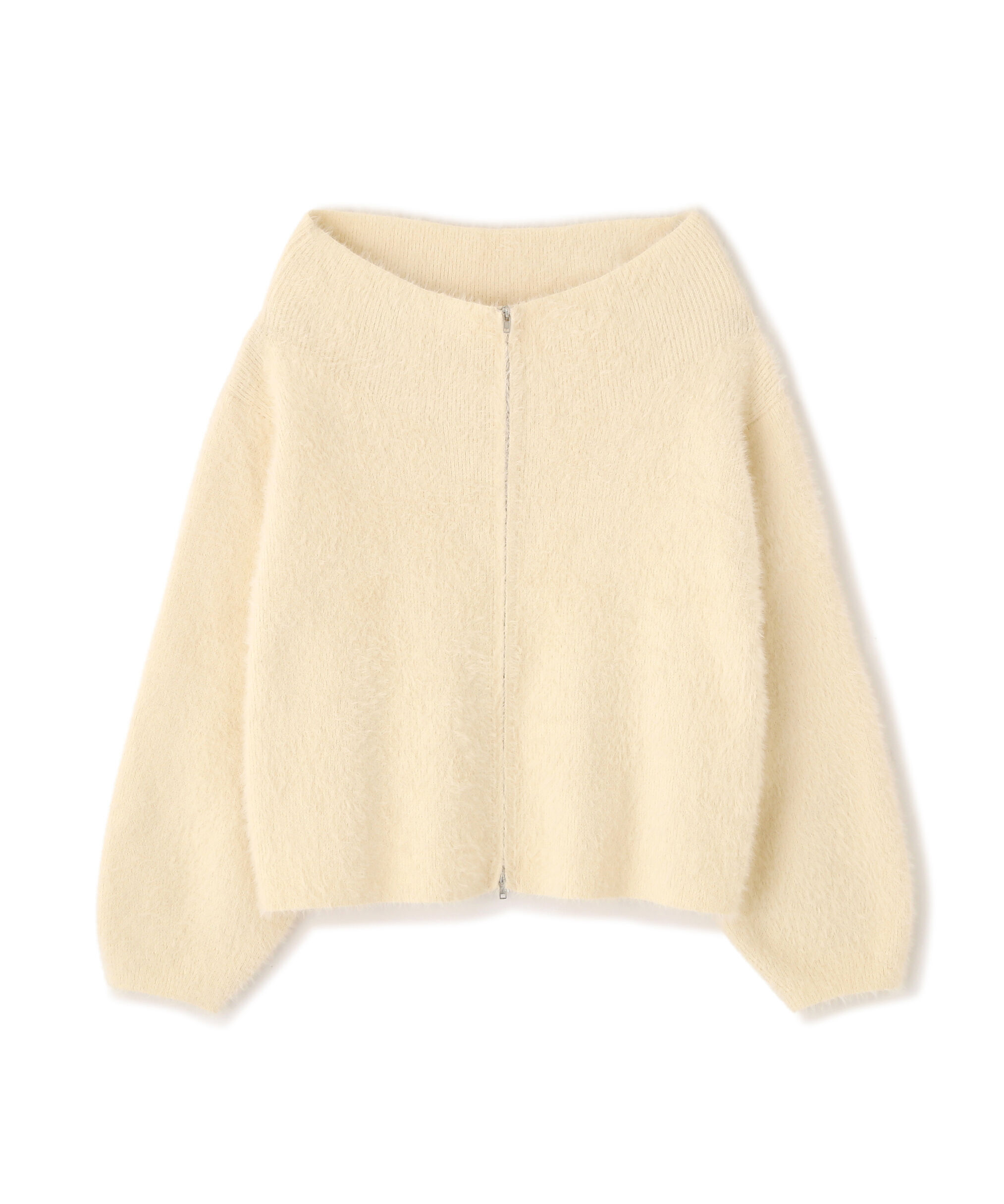  「前後2WAYオフショルシャギージップカーディガン」|ニット・セーター|