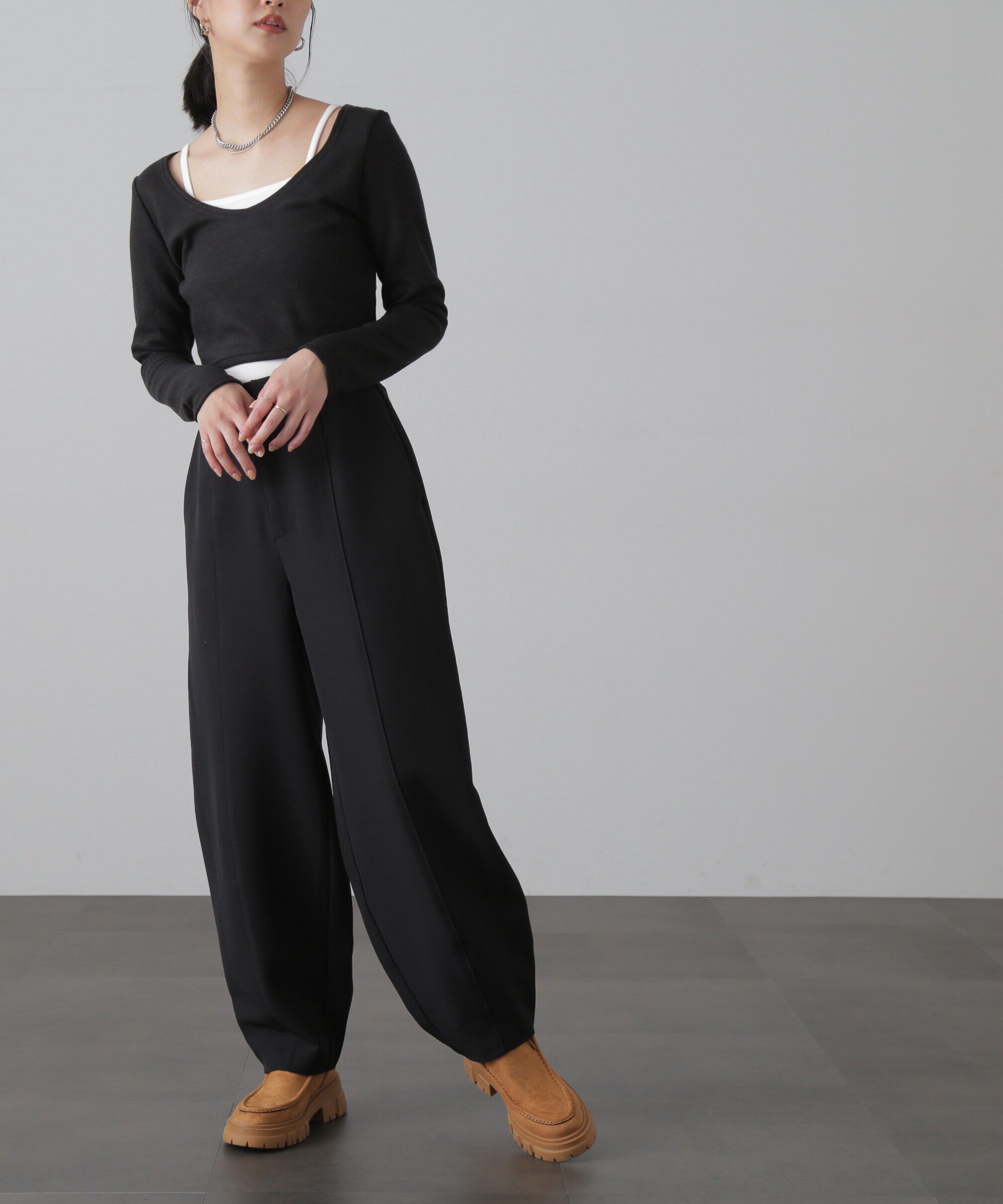  「フェイクスエードレースアップブーツ」|その他|