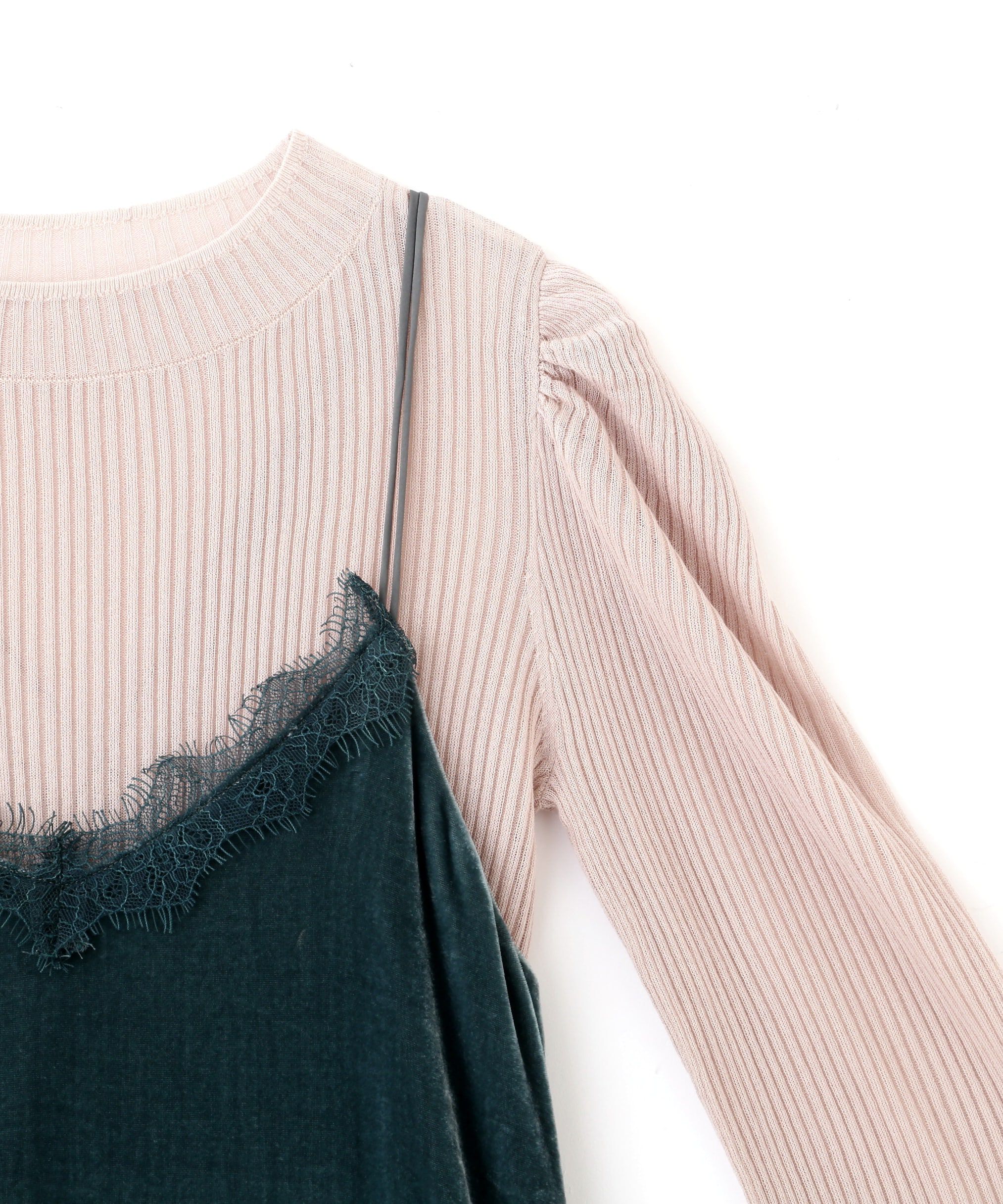  「シアートップスキャミワンピースセット」|ワンピース|