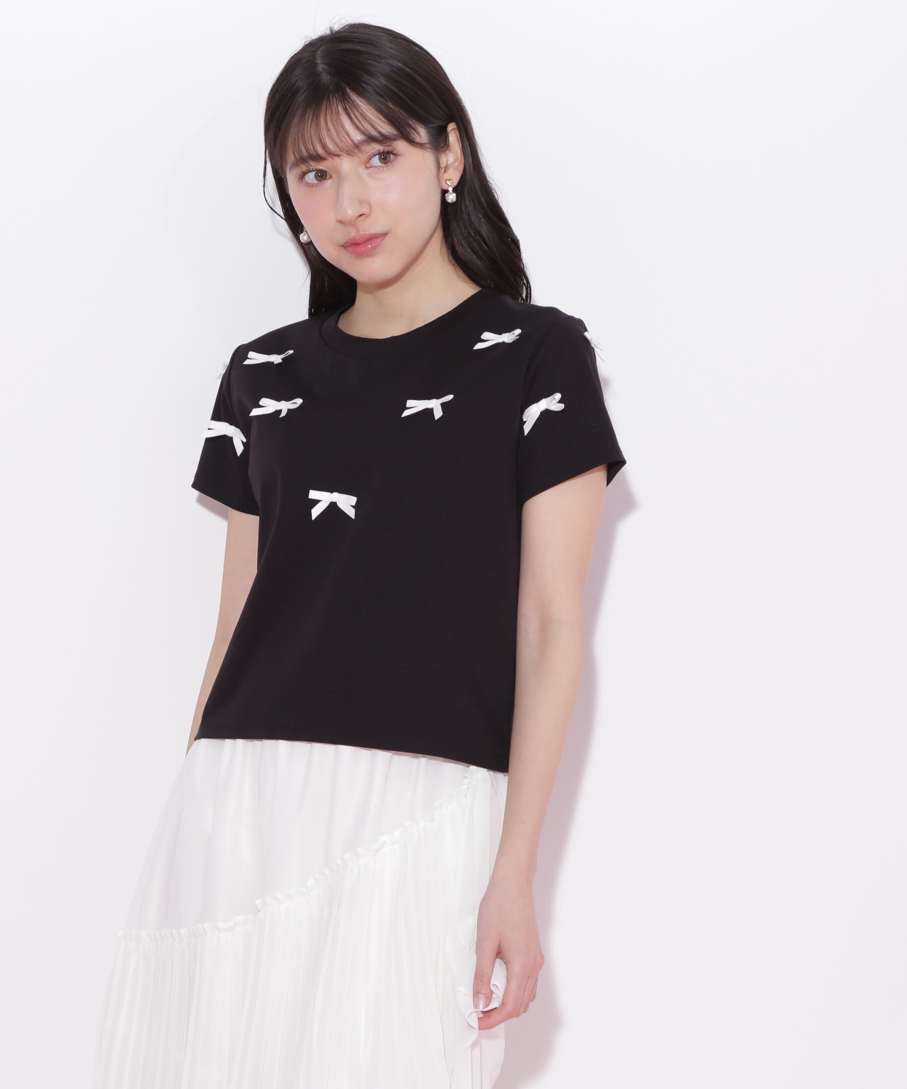  「ランダムリボンTシャツ」|Tシャツ・カットソー|