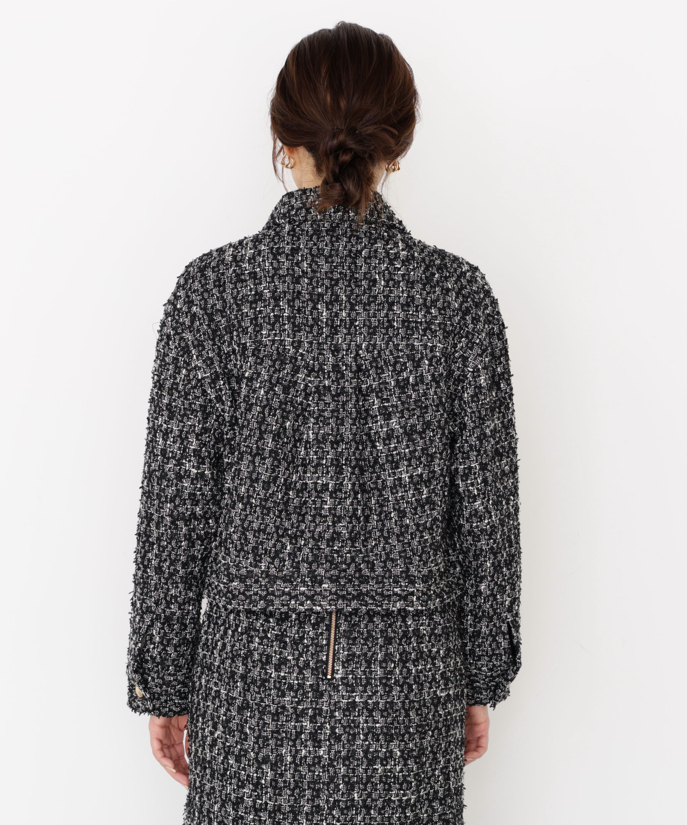 PROPORTION BODY DRESSING「ラメツイードブルゾン 25AW」|ブルゾン・スタジャン|