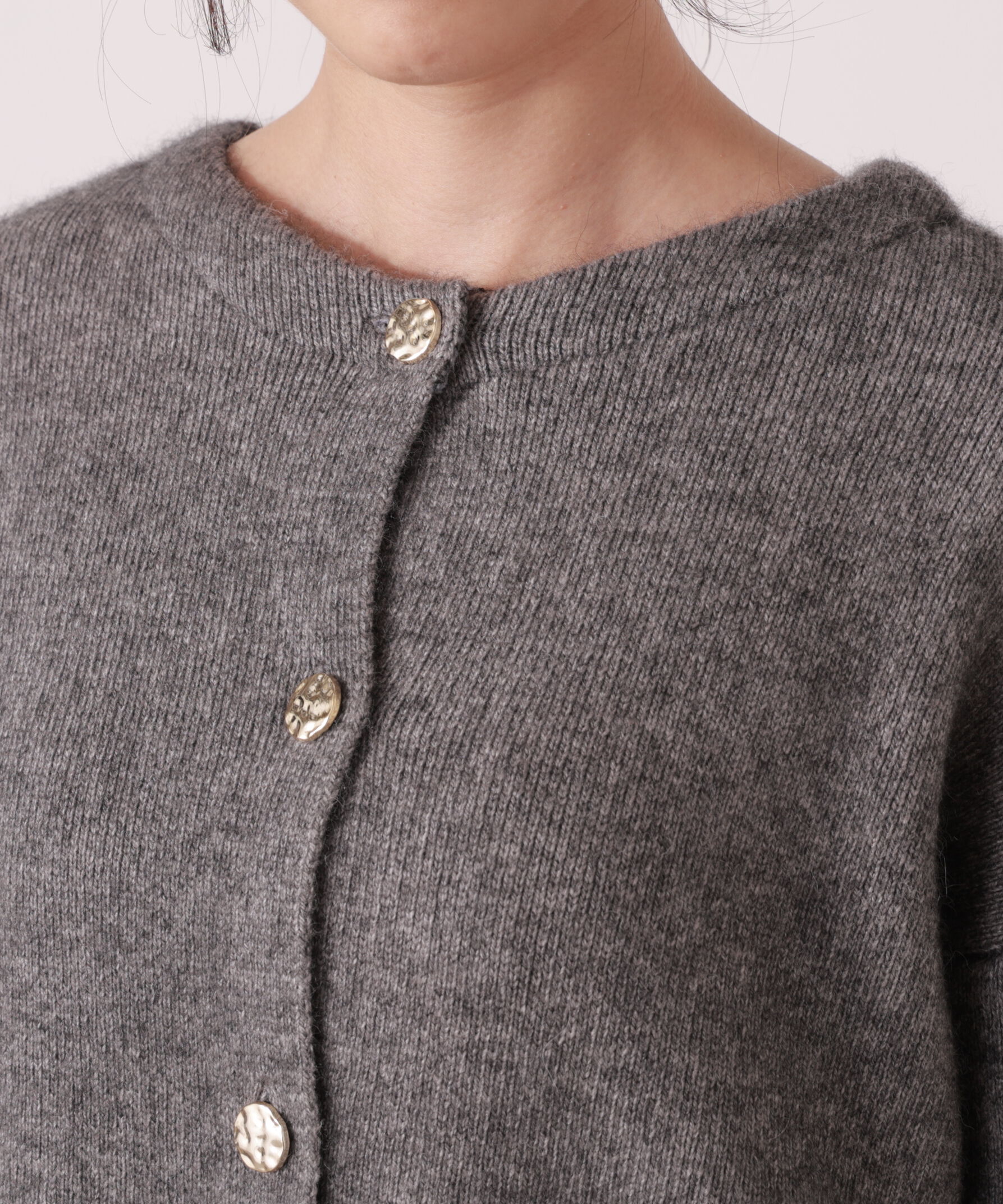 PROPORTION BODY DRESSING「FOX混ダブルフェイスニットカーディガン 25AW」|カーディガン|