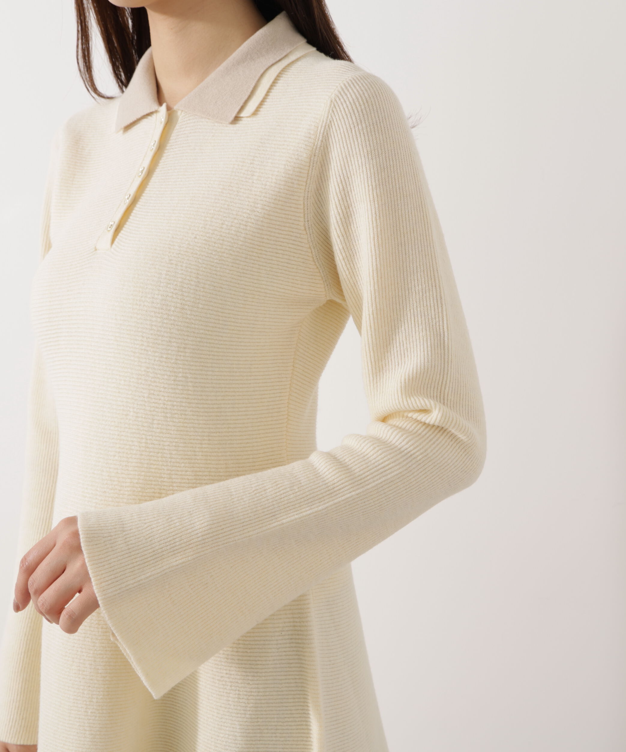 PROPORTION BODY DRESSING「《EDIT COLOGNE》ポロミニニットワンピース」|ワンピース|