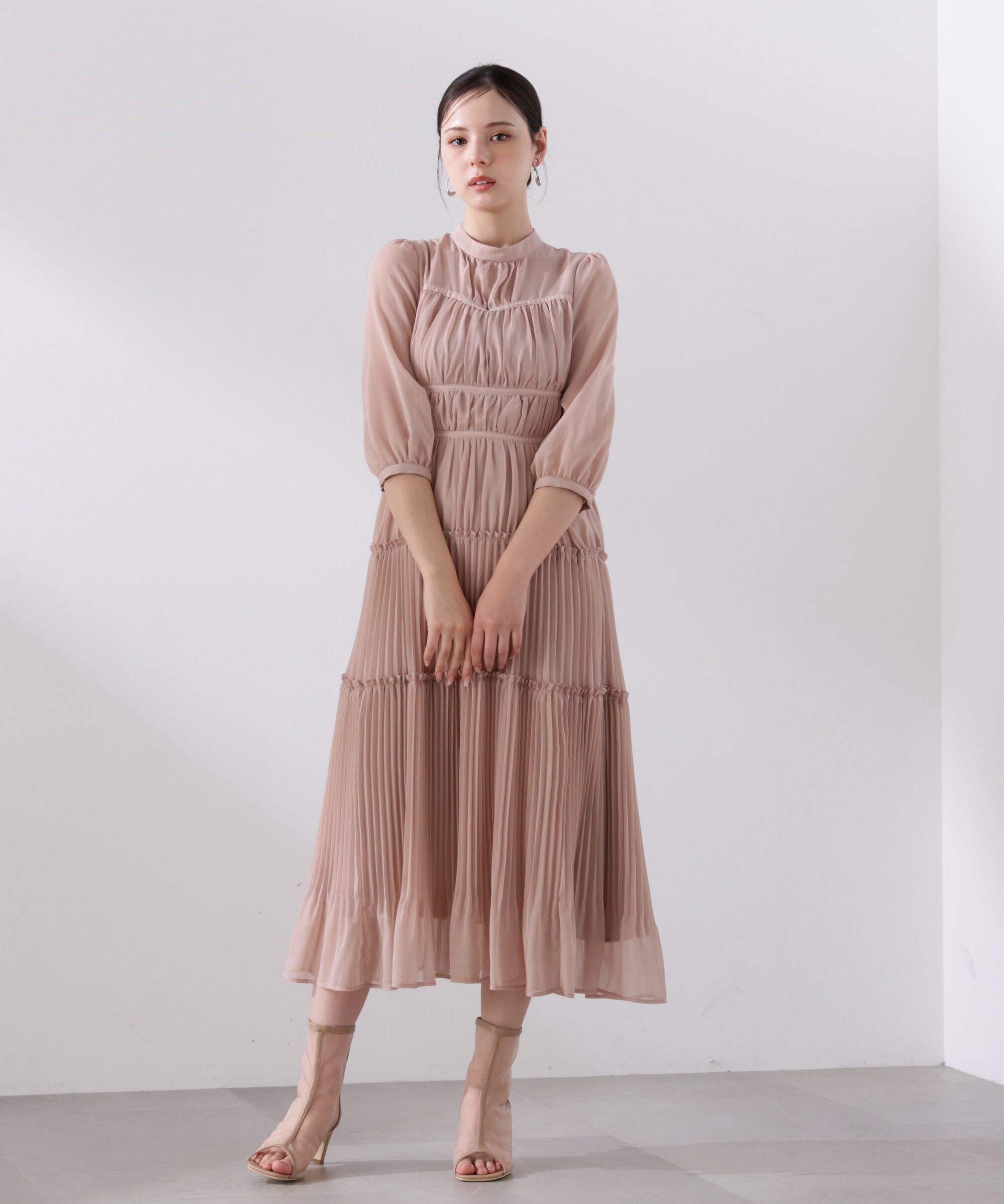 PROPORTION BODY DRESSING「＜L＞ピンタックロングワンピース　26SS」|ワンピース|