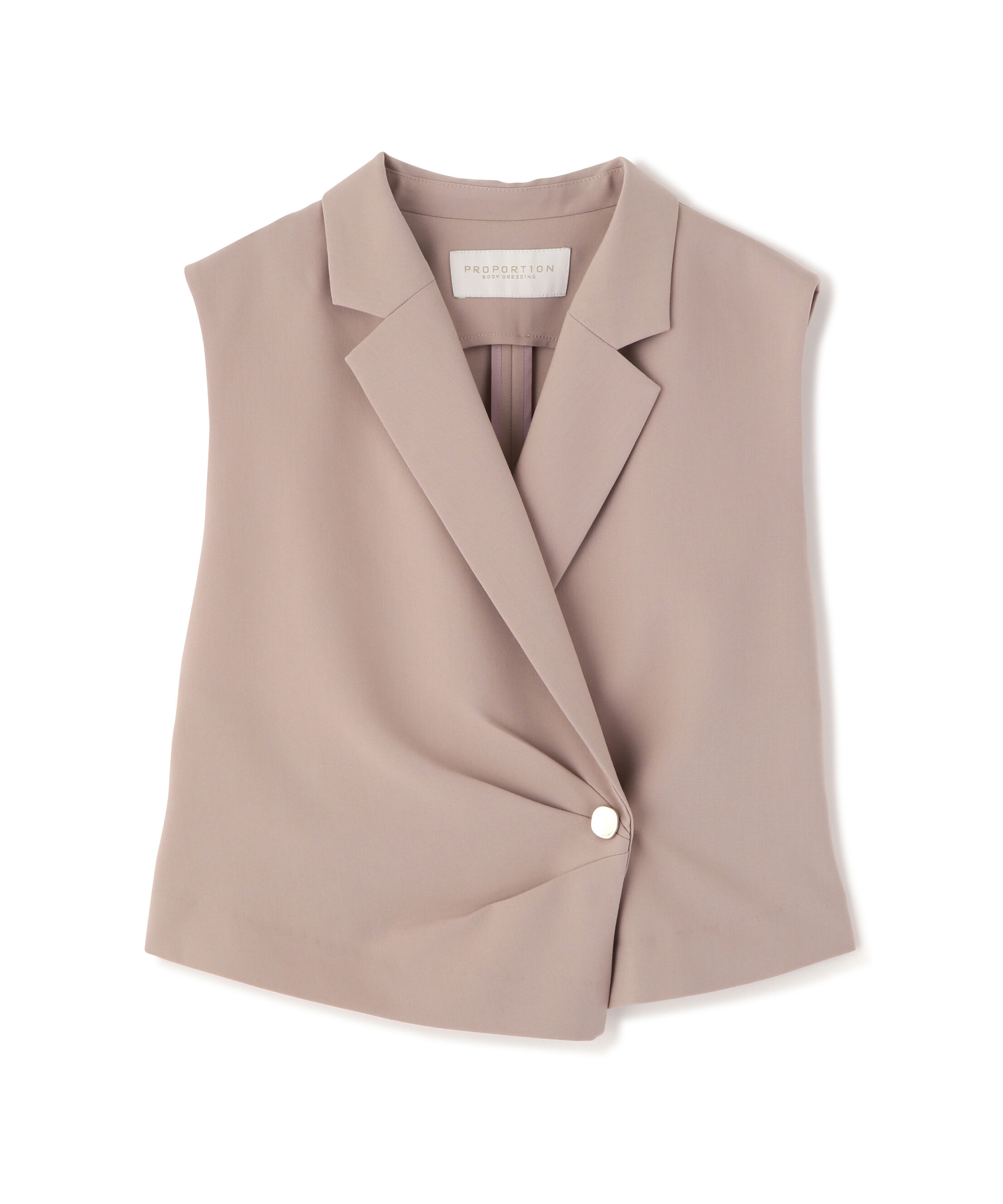 PROPORTION BODY DRESSING「タックアシメジレ　26SS」|ブルゾン・スタジャン|