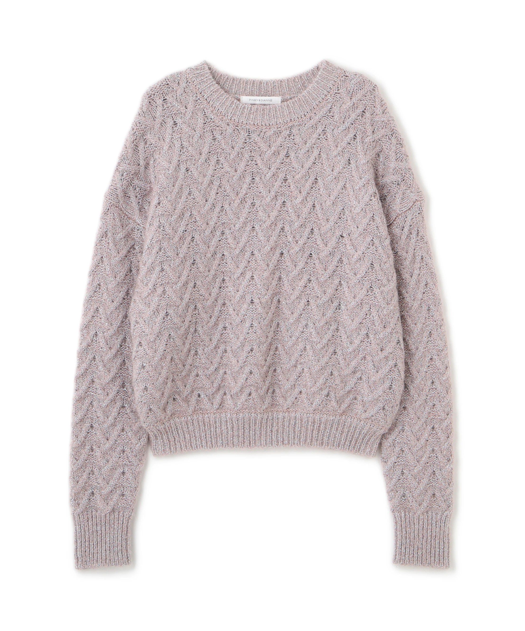  「◆ラメケーブルニットプルオーバー」|ニット・セーター|