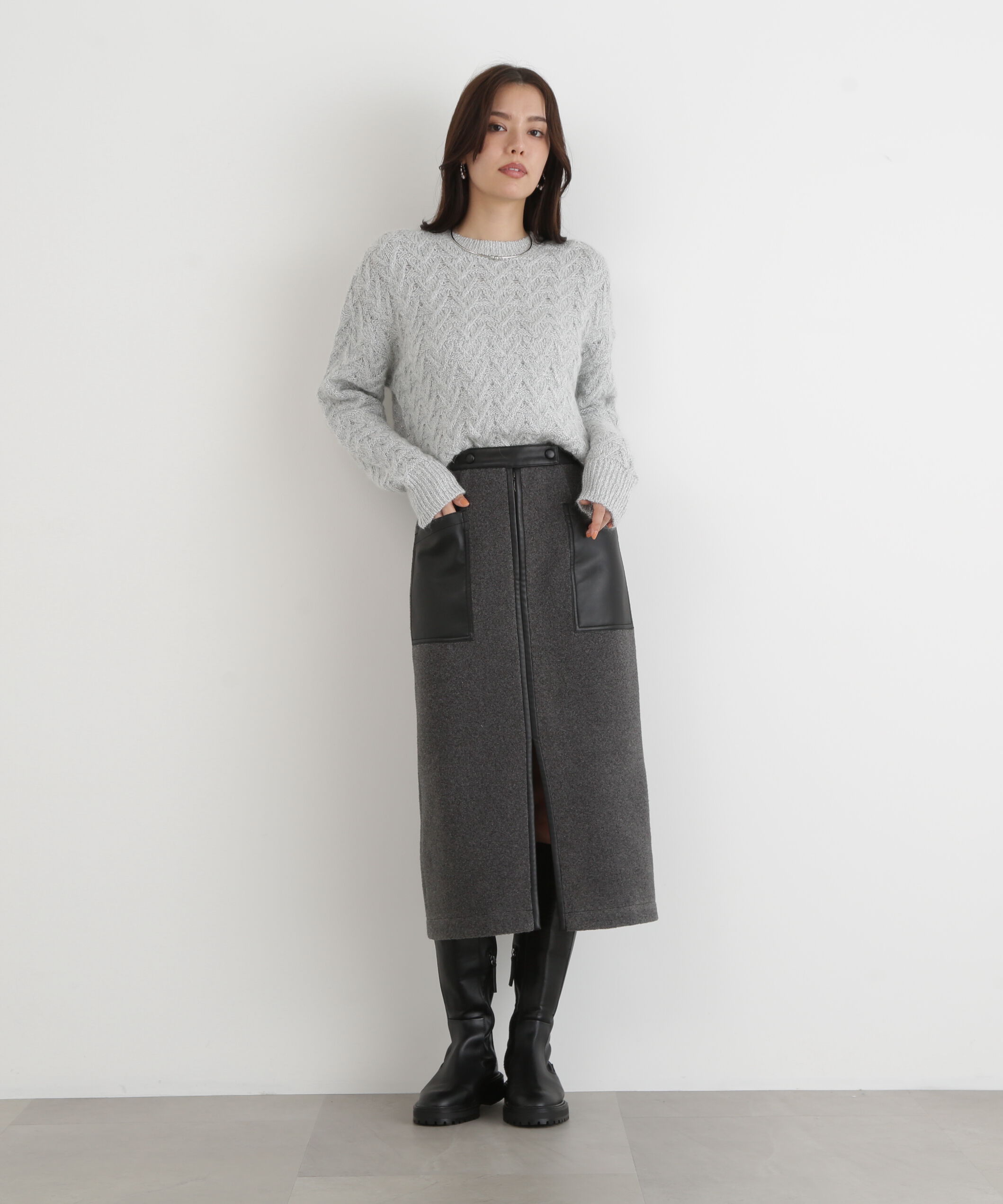  「◆ラメケーブルニットプルオーバー」|ニット・セーター|