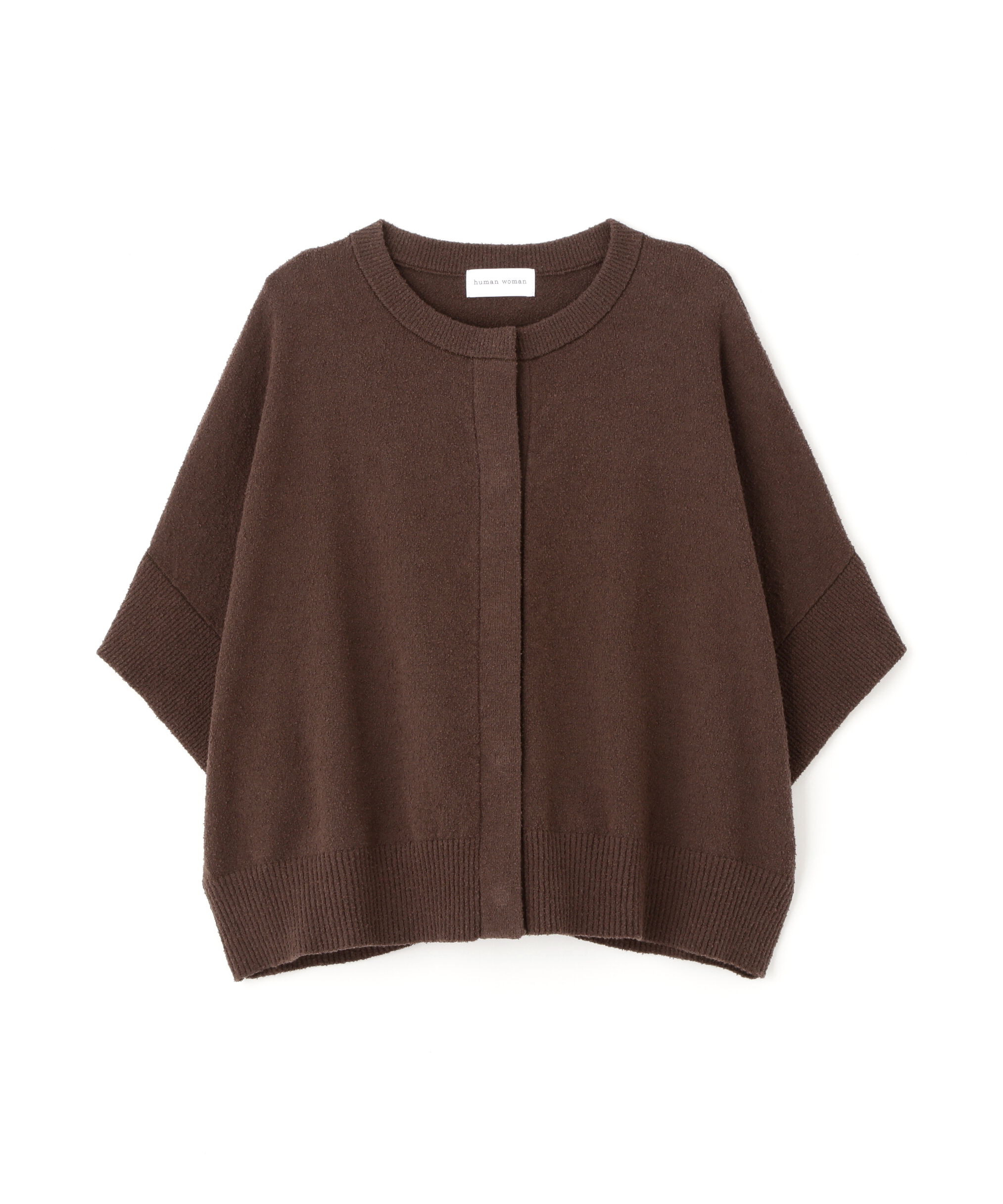  「◆綿ナイロンブークレ半袖カーディガン」|ニット・セーター|