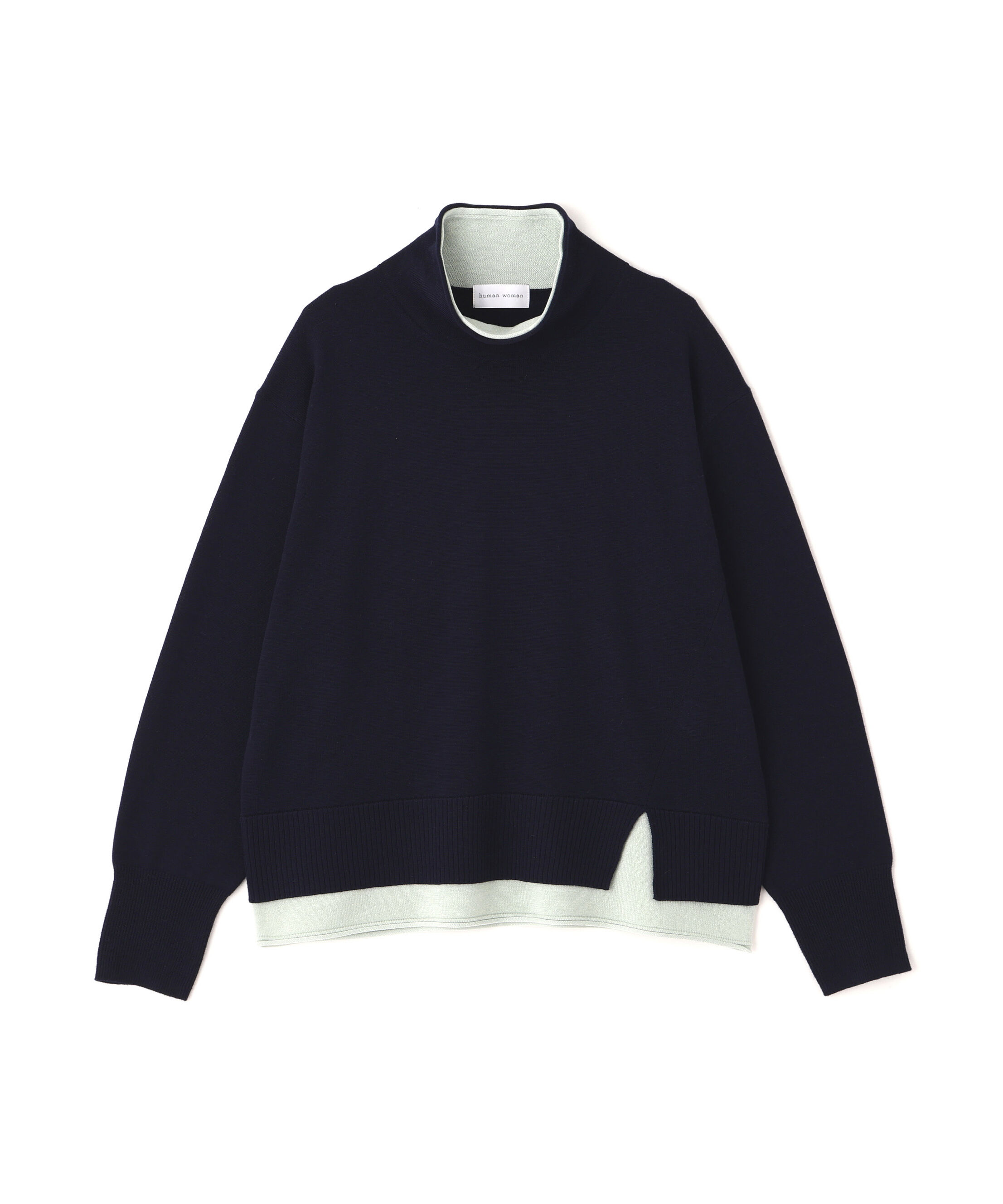  「◆《ウォッシャブル》ウールＭＩＸハイゲージバイカラータートルＰ／Ｏ」|ニット・セーター|