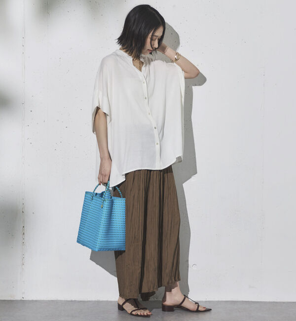 Doux archives「ウォッシャブルリネンライクスキッパープルオーバー」|シャツ・ブラウス|