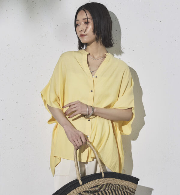 Doux archives「ウォッシャブルリネンライクスキッパープルオーバー」|シャツ・ブラウス|