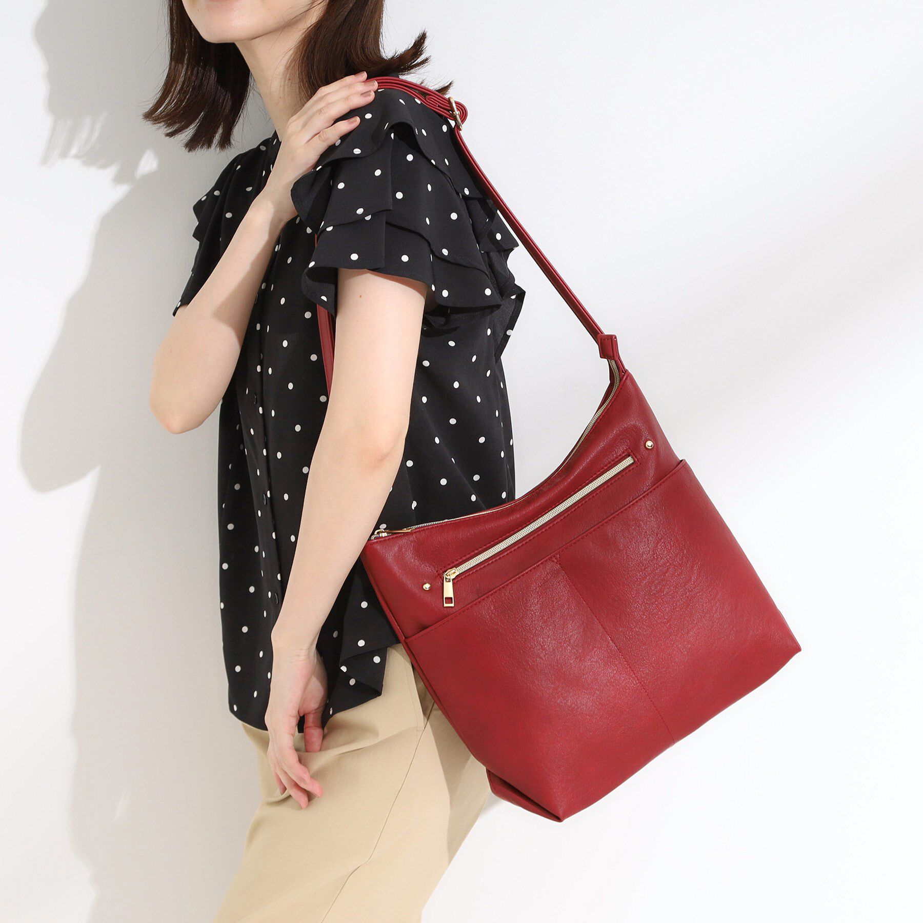 SHOO･LA･RUE「【デイリー使いに】フロント2ポケット ショルダーバッグ」|ショルダー・メッセンジャー|