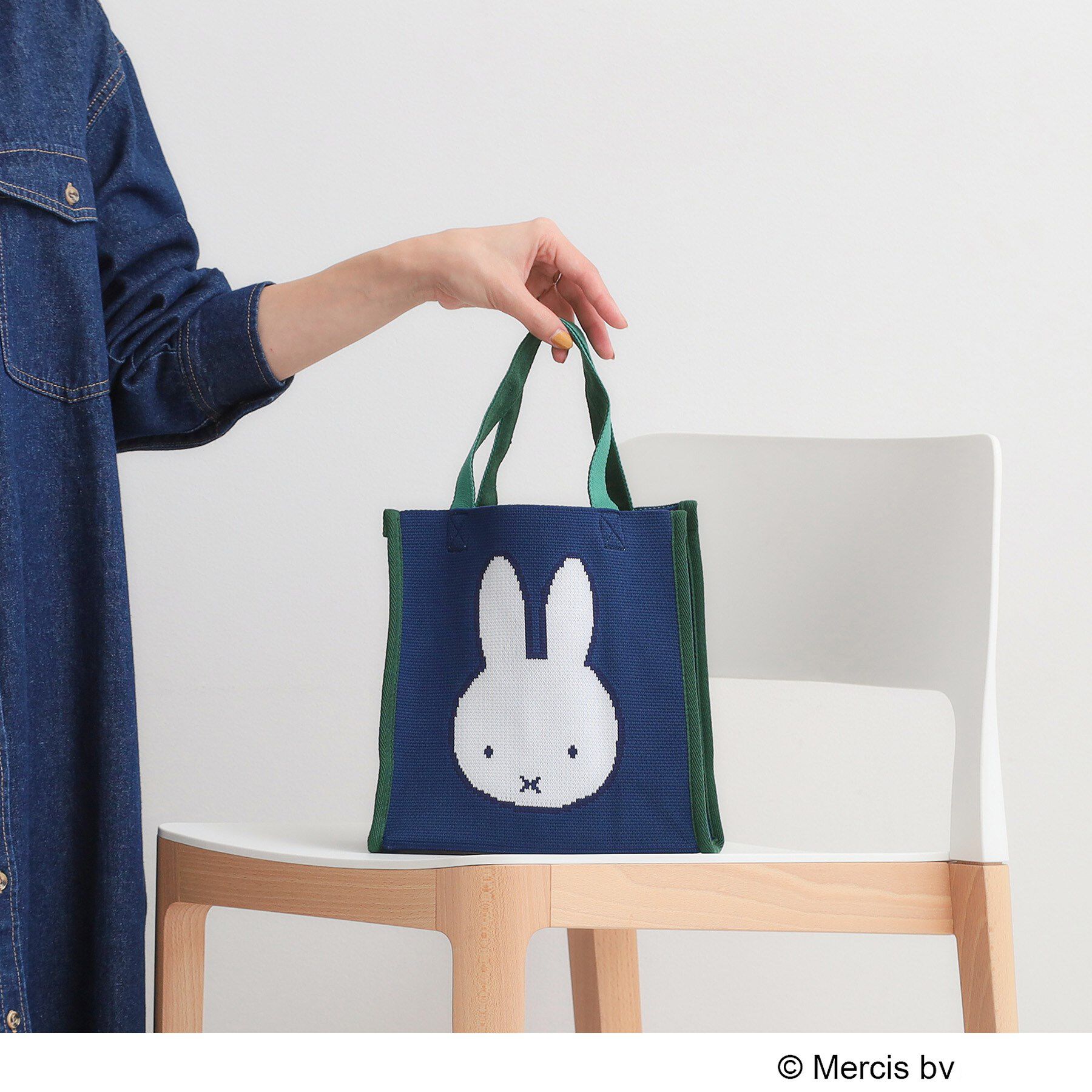 SHOO･LA･RUE「【ミッフィー】ニッティングトート」|トートバッグ|グリーン(022)