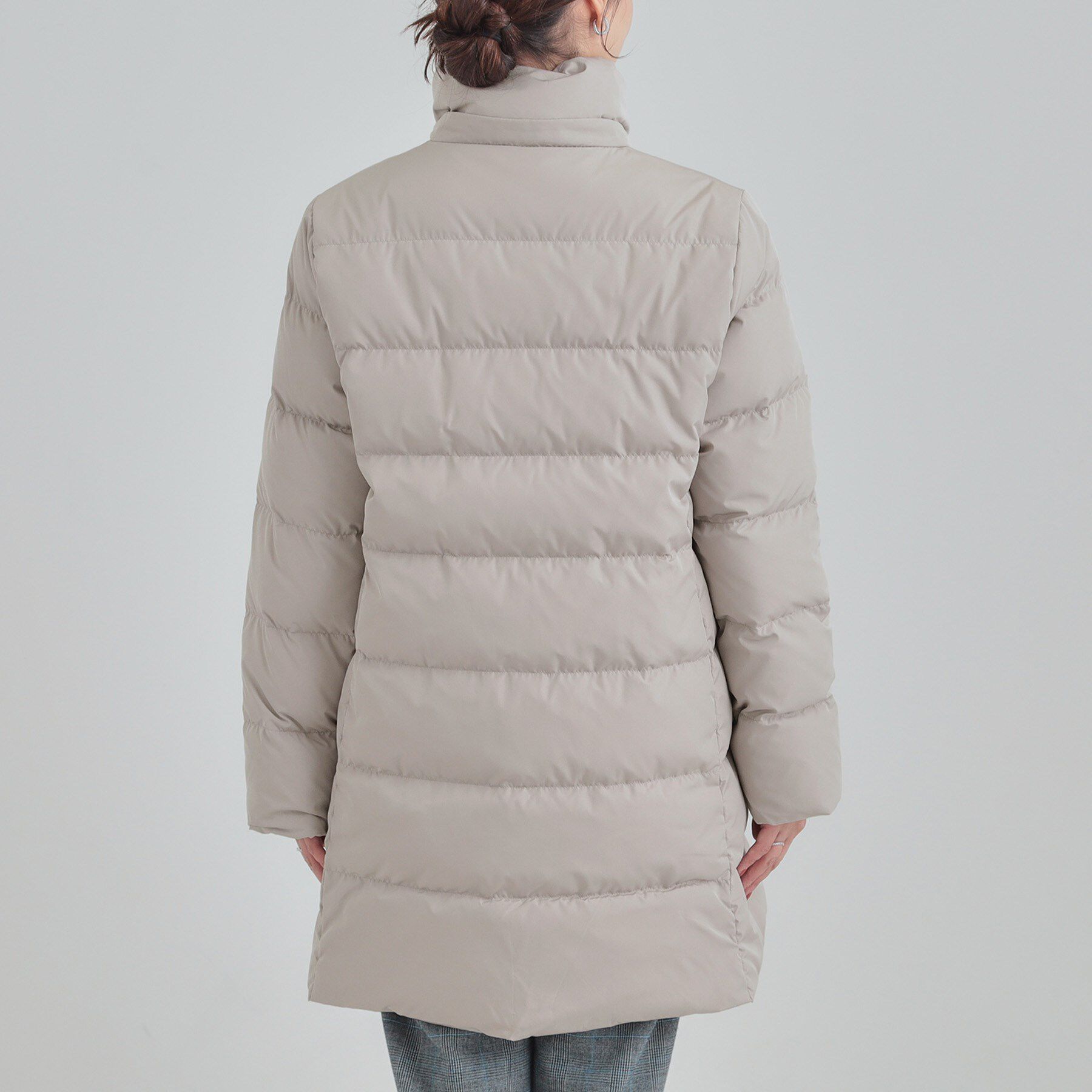 SHOO･LA･RUE「【洗濯機可/撥水】フェイクファーフード ロングダウン」|ダウン|