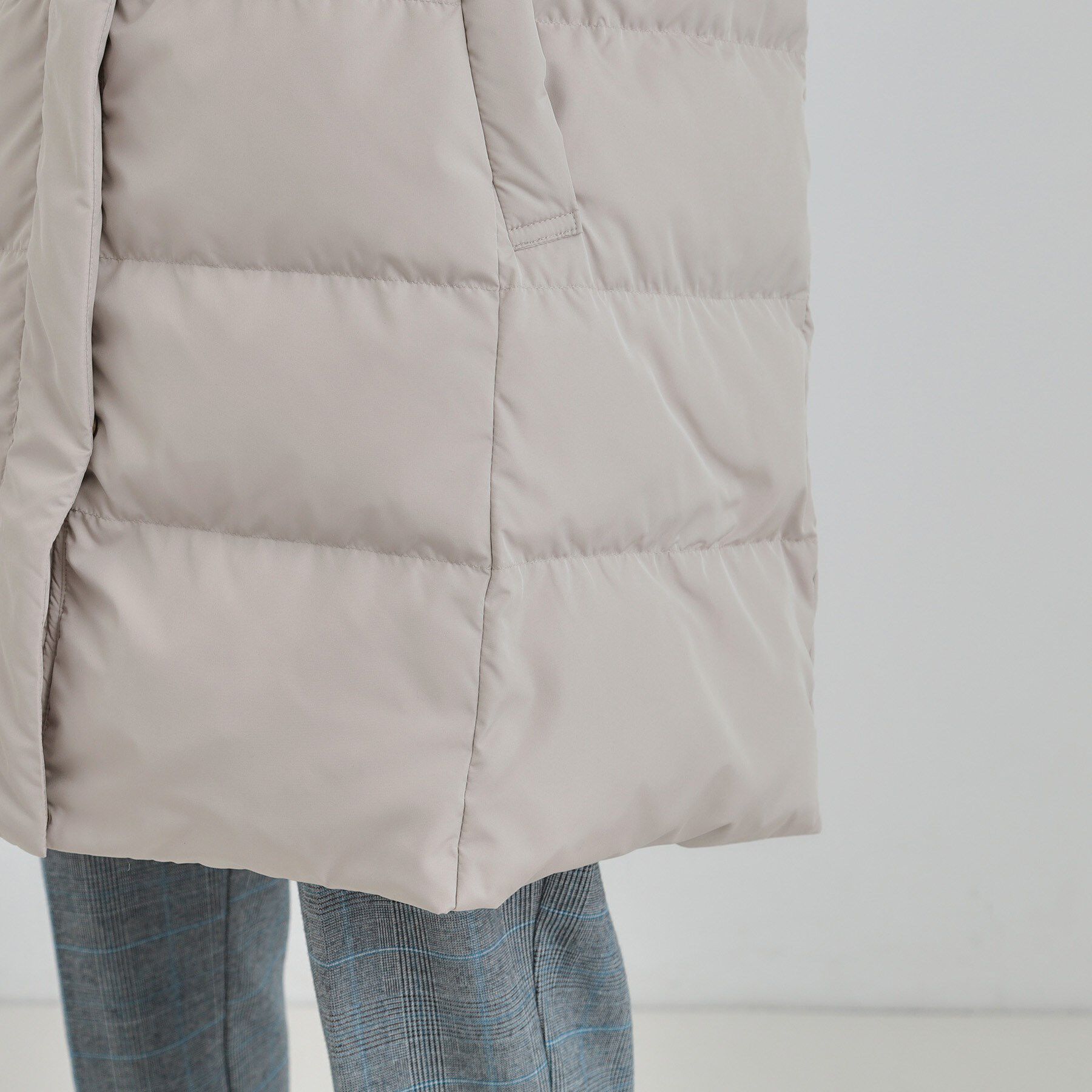 SHOO･LA･RUE「【洗濯機可/撥水】フェイクファーフード ロングダウン」|ダウン|