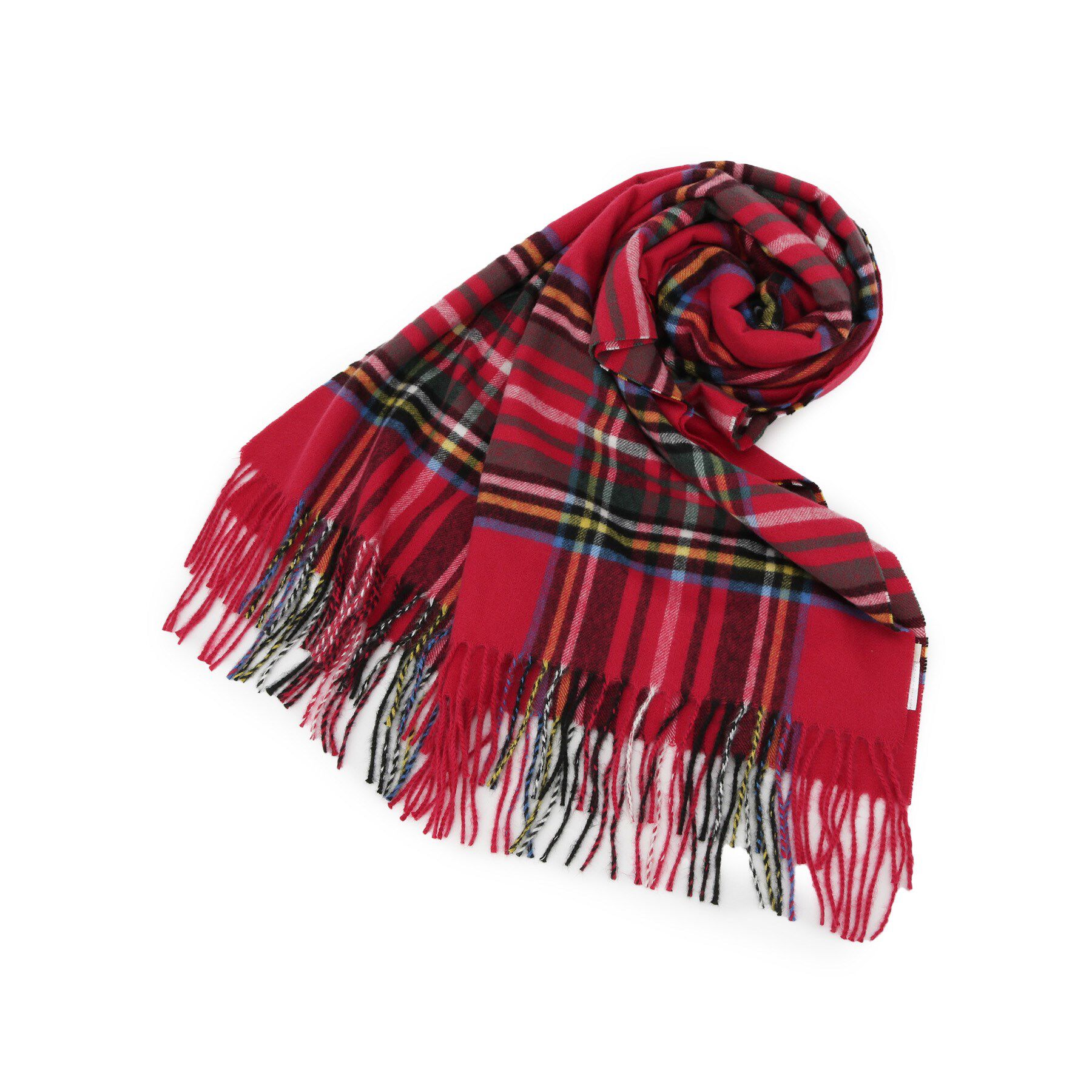 SHOO･LA･RUE「柄アソートチェックストール」|ストール|レッド(263)