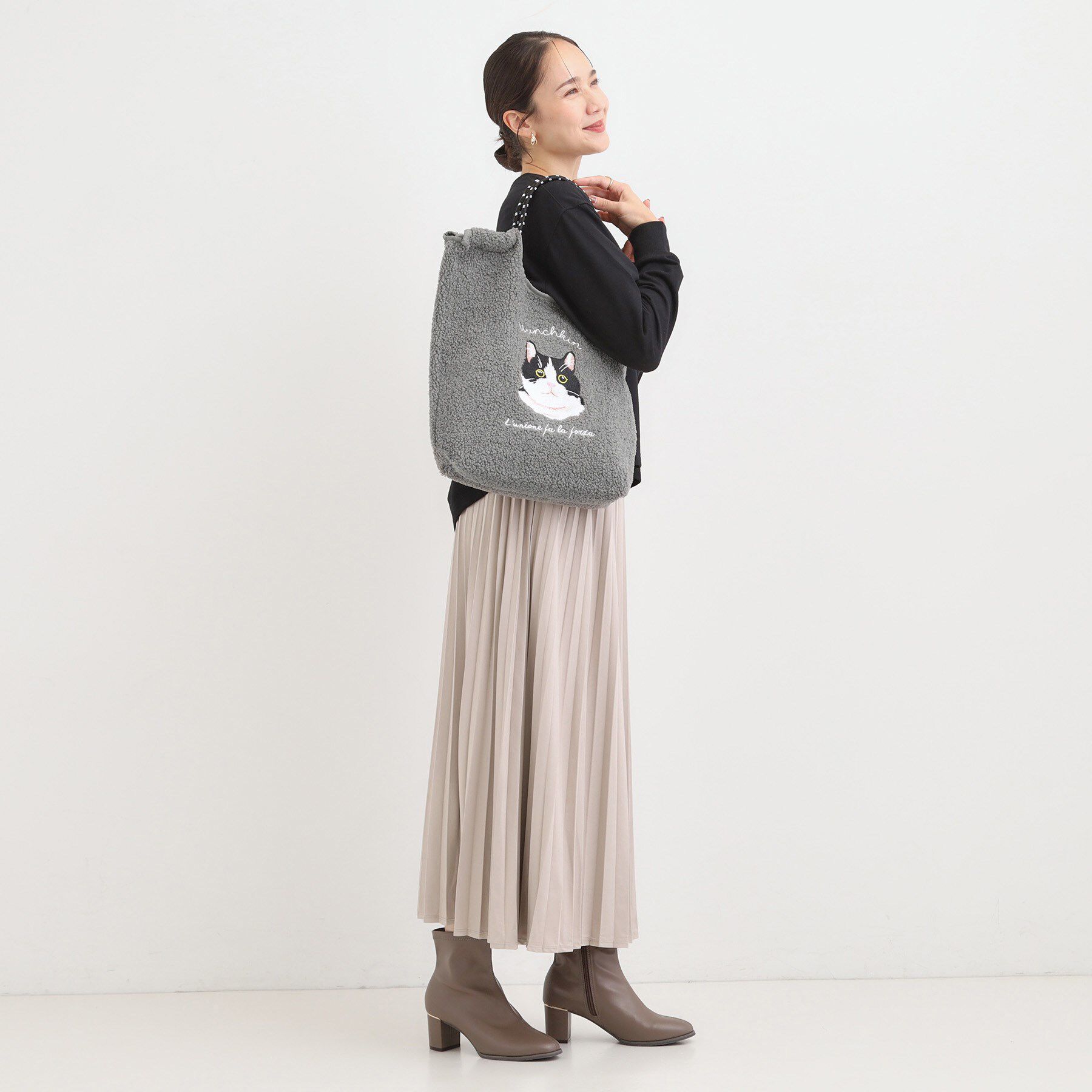 SHOO･LA･RUE「ボア刺繍アニマルコードトートバッグ」|トートバッグ|