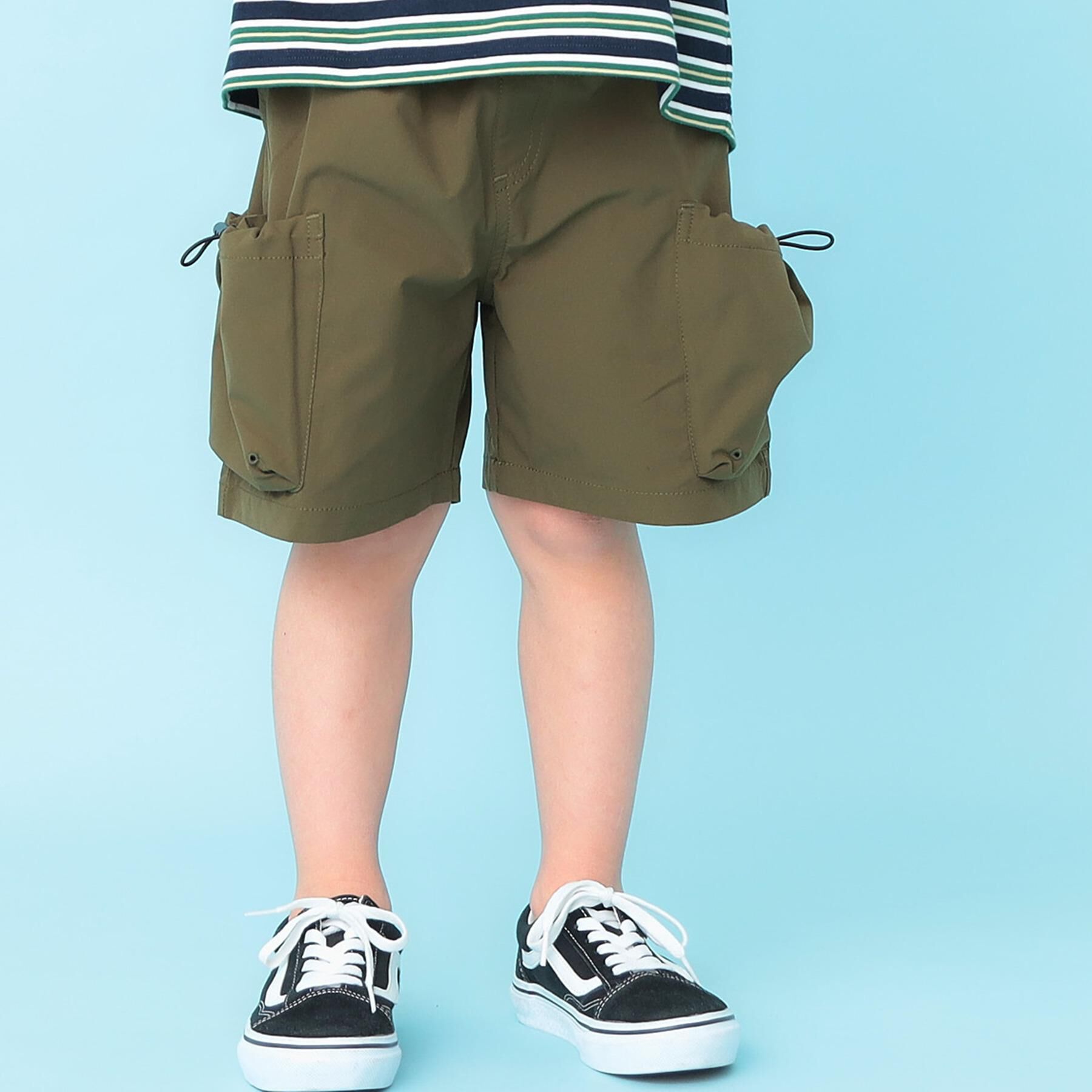 SHOO･LA･RUE「【100-150cm】ショートカーゴパンツ」|キュロット|