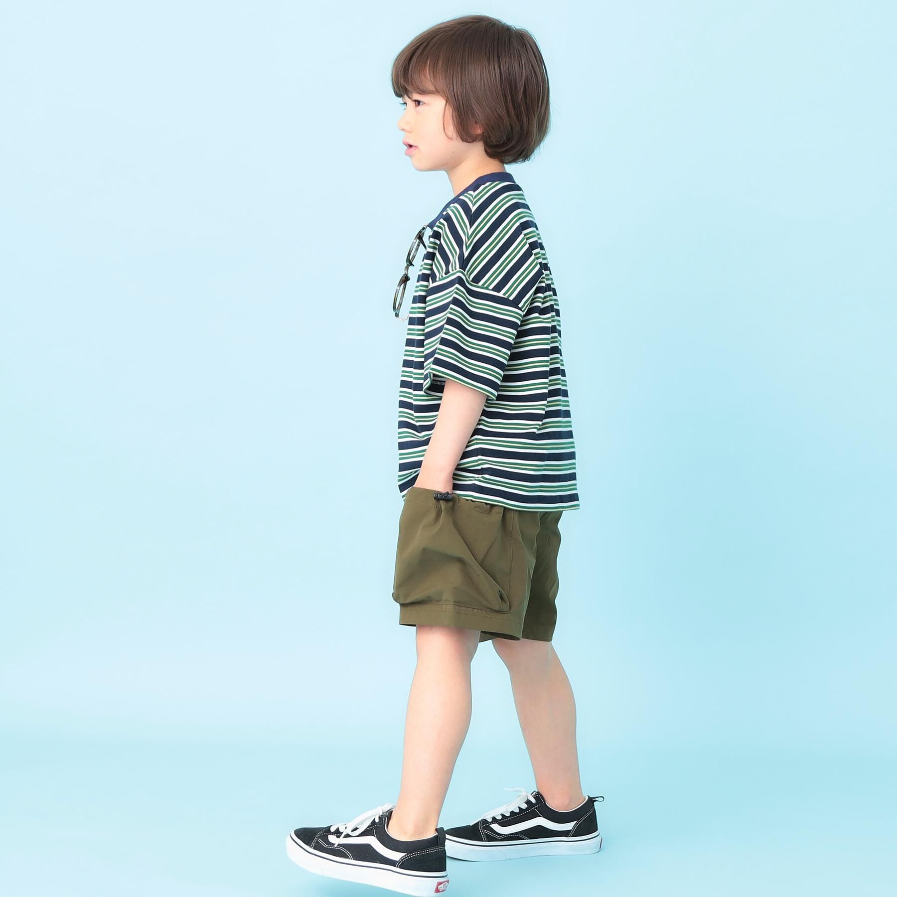 SHOO･LA･RUE「【100-150cm】ショートカーゴパンツ」|キュロット|