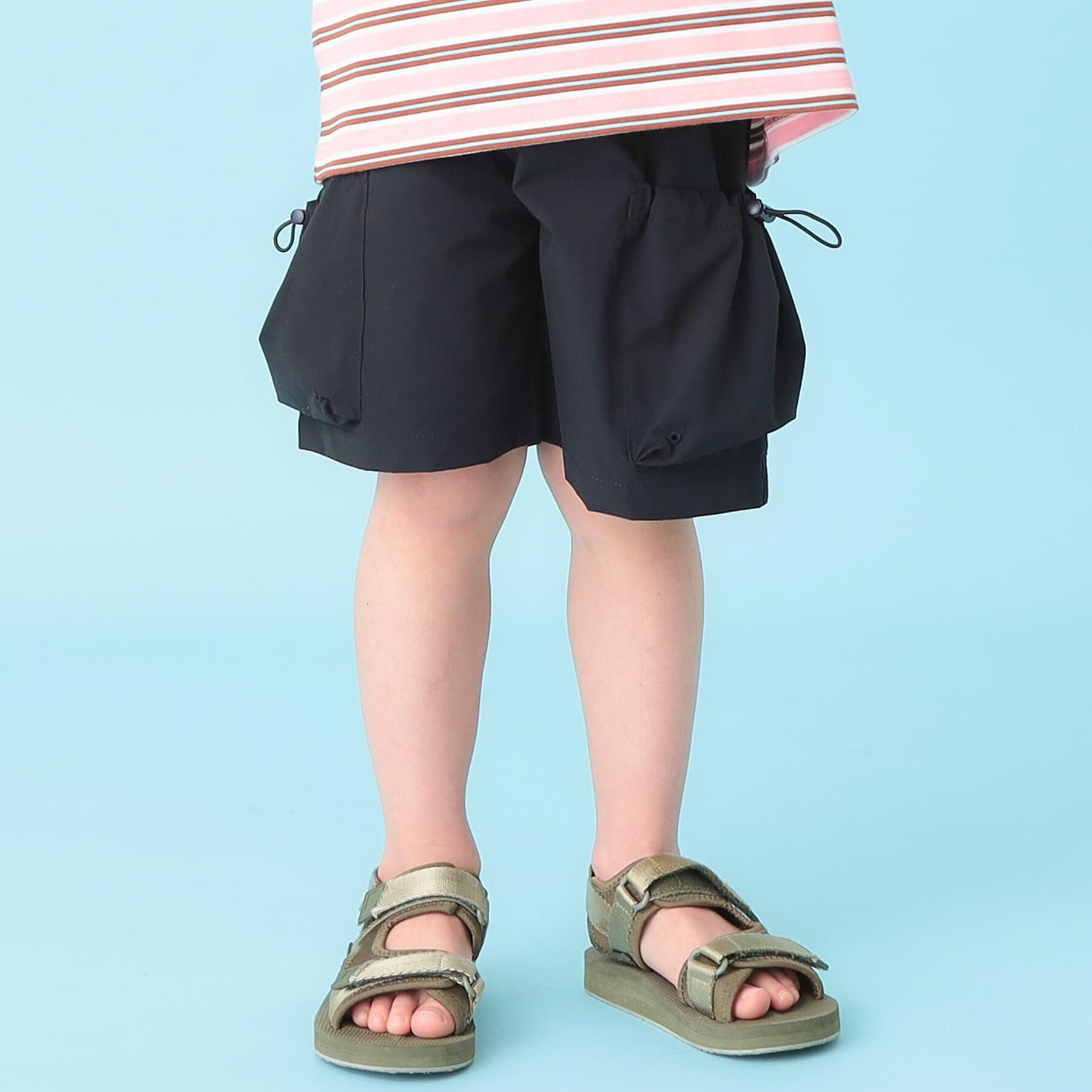 SHOO･LA･RUE「【100-150cm】ショートカーゴパンツ」|キュロット|