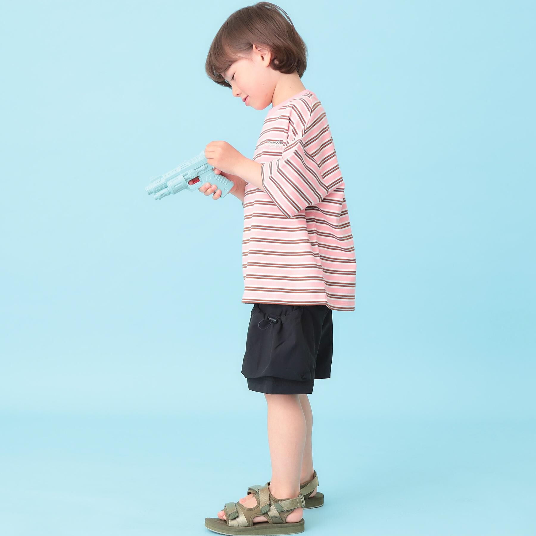 SHOO･LA･RUE「【100-150cm】ショートカーゴパンツ」|キュロット|