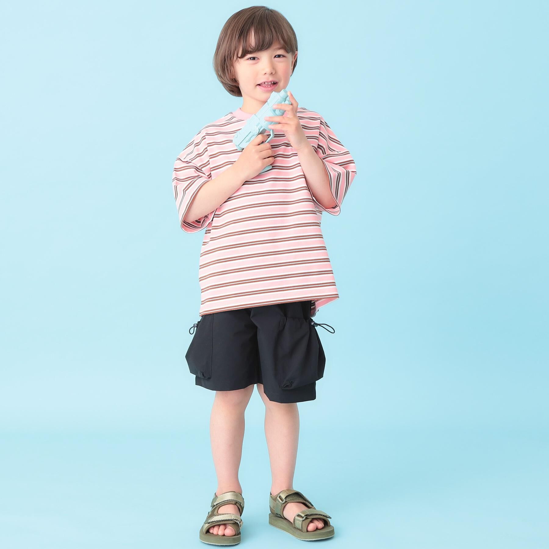 SHOO･LA･RUE「【100-150cm】ショートカーゴパンツ」|キュロット|