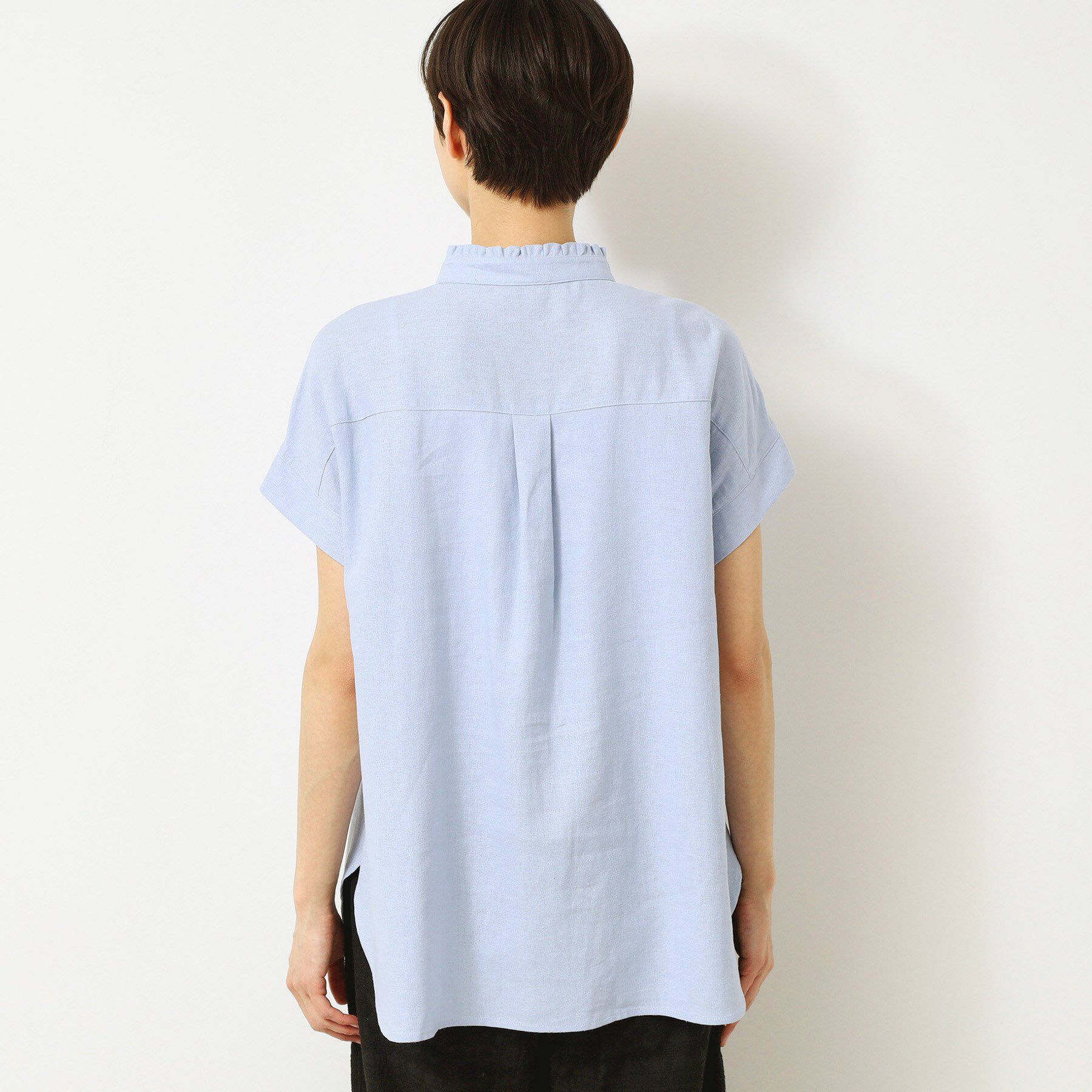 Dessin「【洗える】フリルネックシャツ（XS～L）」|シャツ・ブラウス|