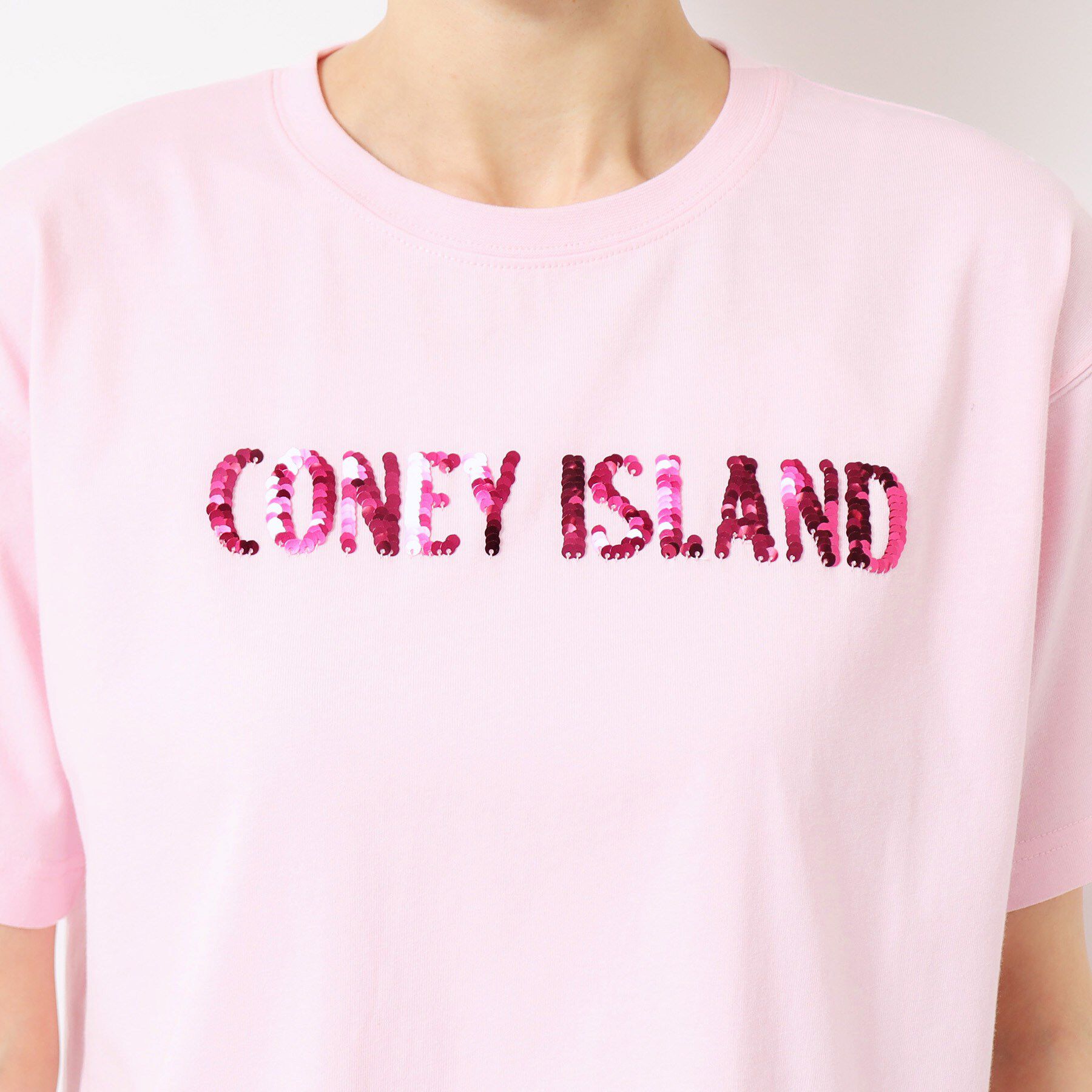 Dessin「【洗える】スパンコールロゴTシャツ（XS～L）」|Tシャツ・カットソー|