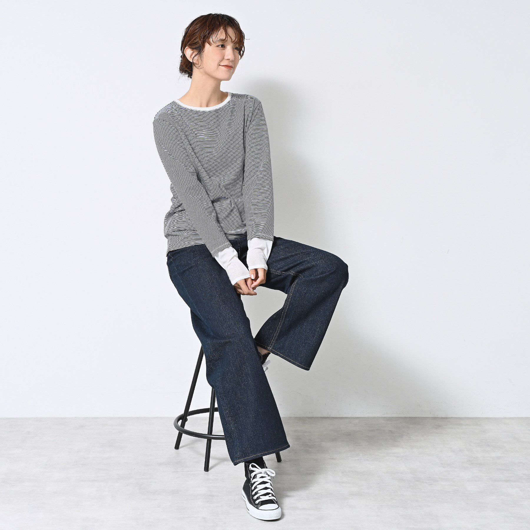 Dessin「【洗える】ドッキングチュールロンT」|Tシャツ・カットソー|