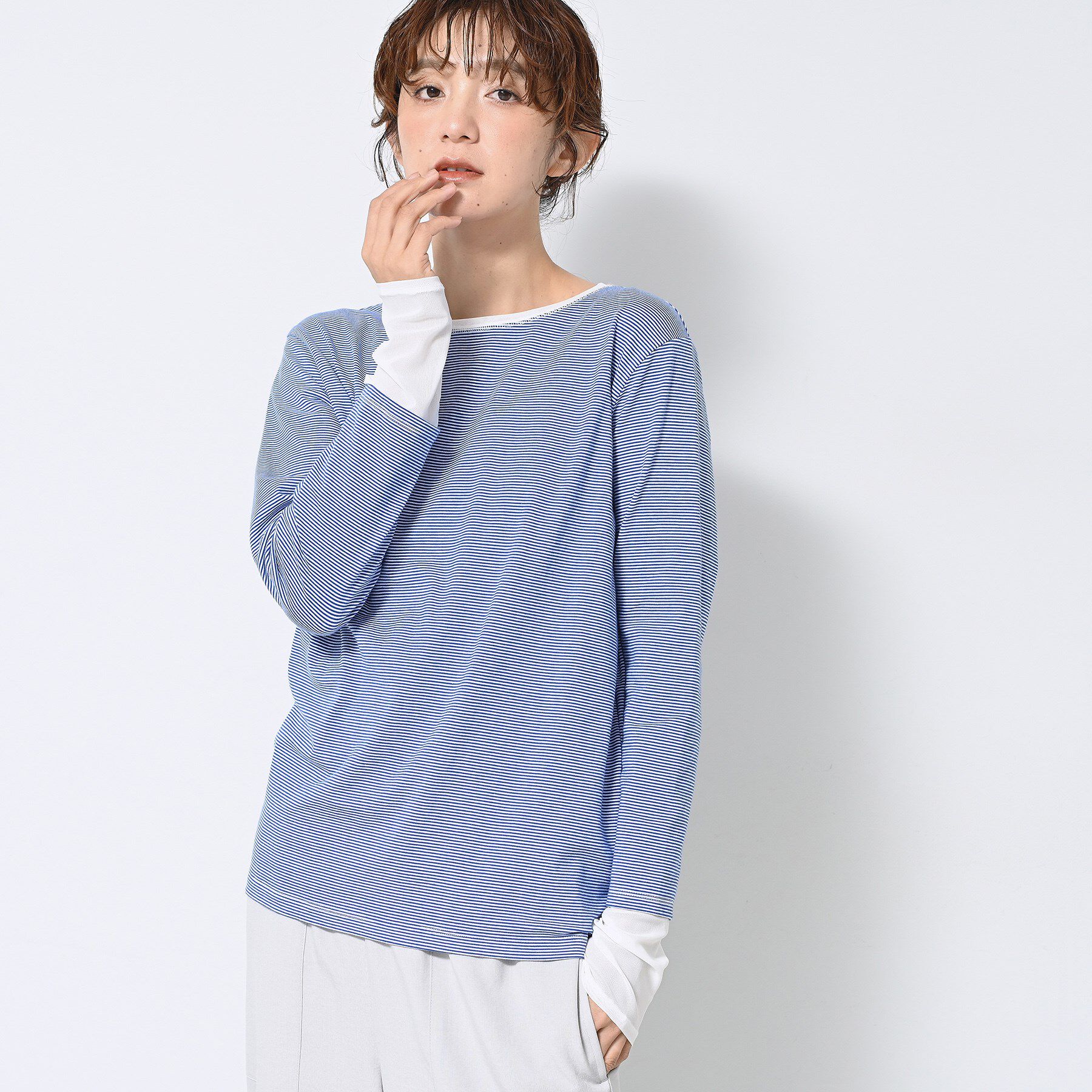 Dessin「【洗える】ドッキングチュールロンT」|Tシャツ・カットソー|