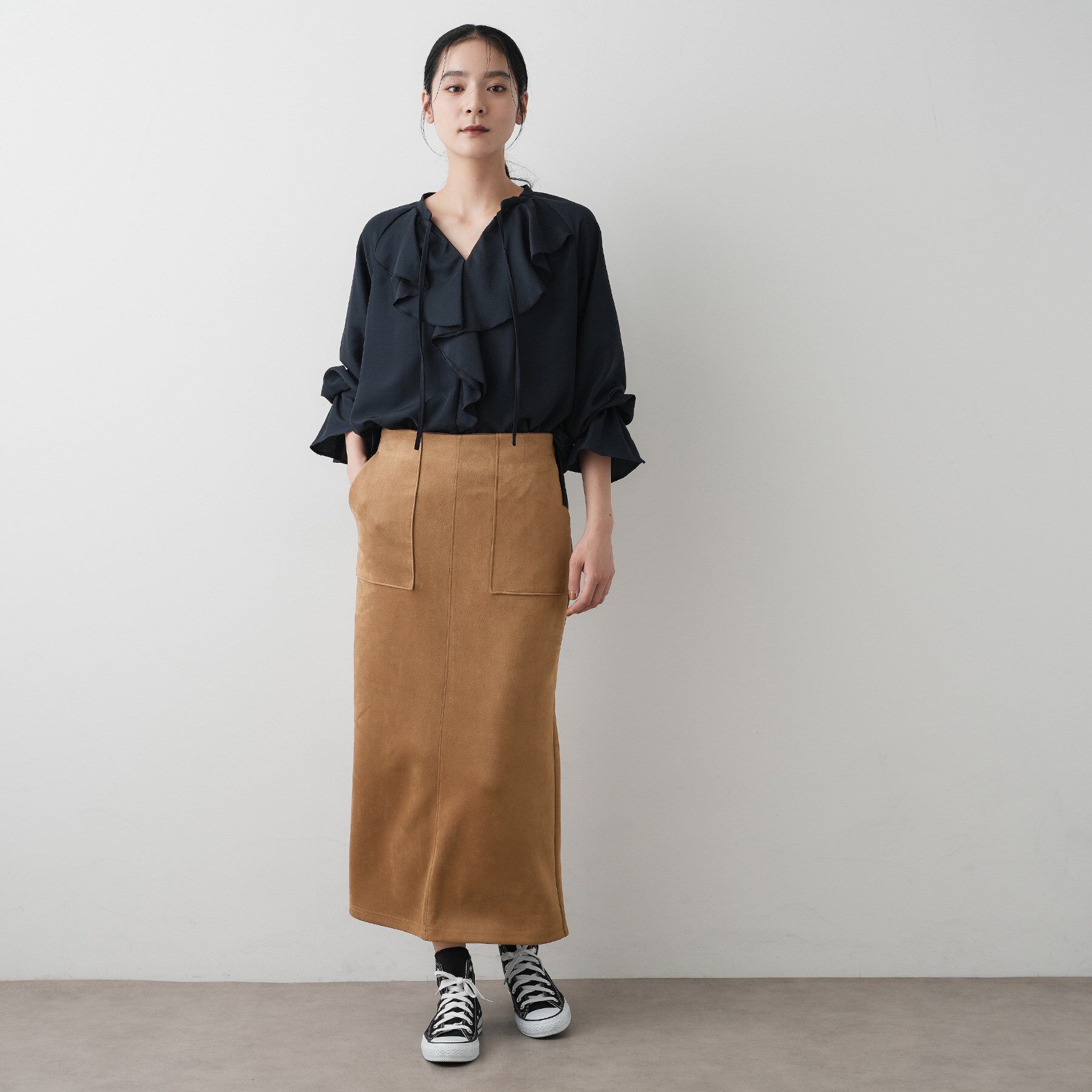 Dessin「【セットアップ可・洗える】マシュマロスウェードスカート」|スカート|