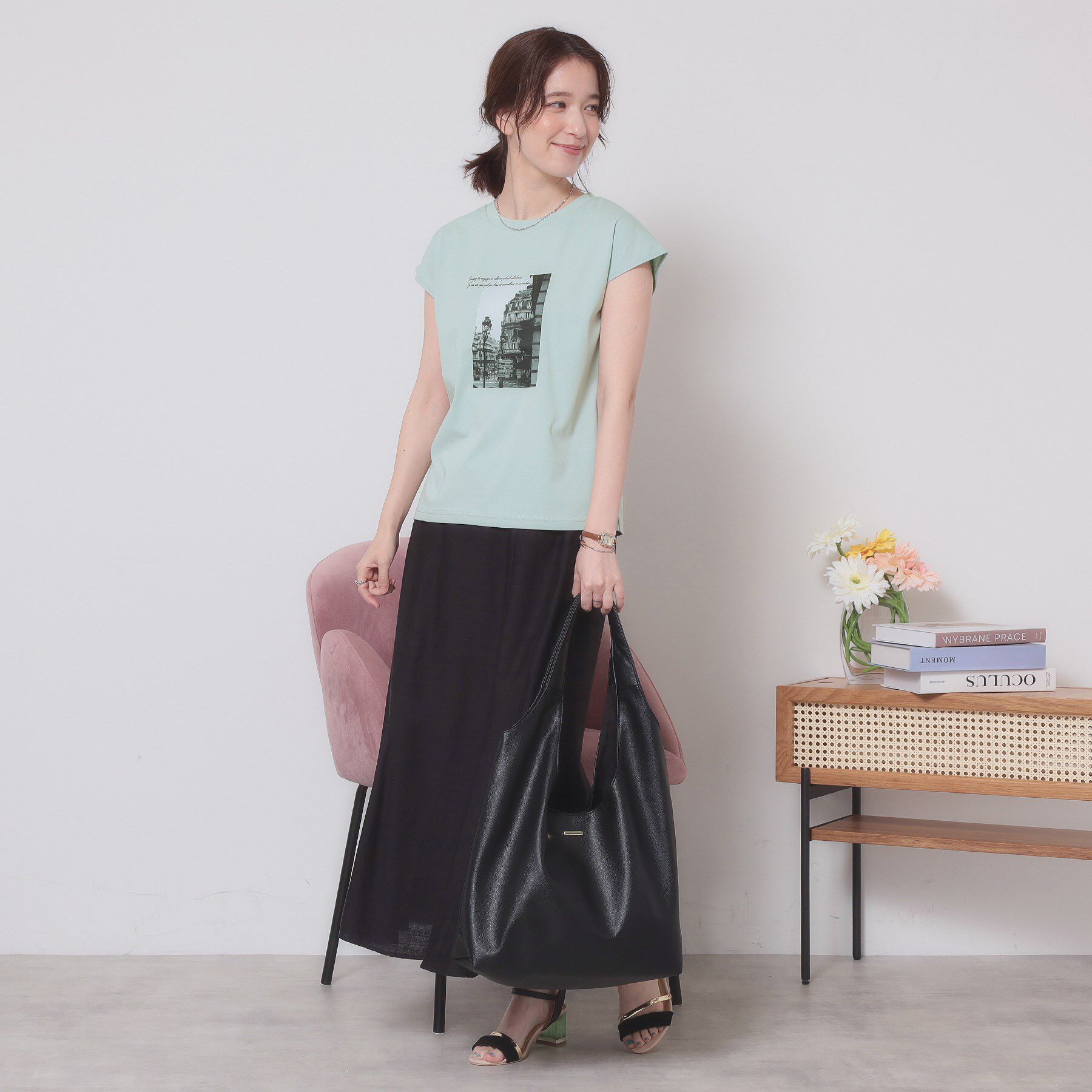 ITS&rsquo;DEMO「【手洗い可】フォトフレンチTシャツ」|Tシャツ・カットソー|