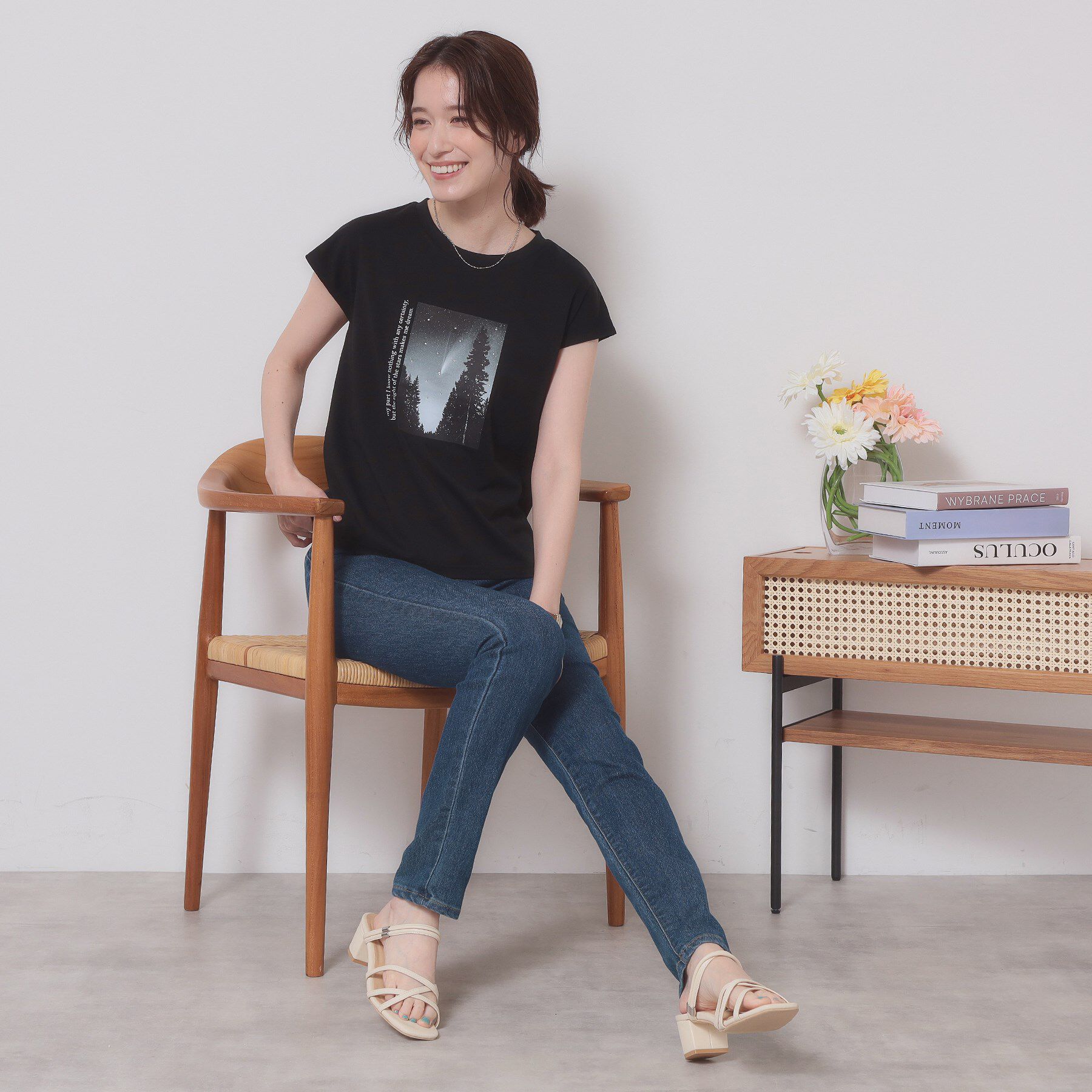 ITS&rsquo;DEMO「【手洗い可】フォトフレンチTシャツ」|Tシャツ・カットソー|