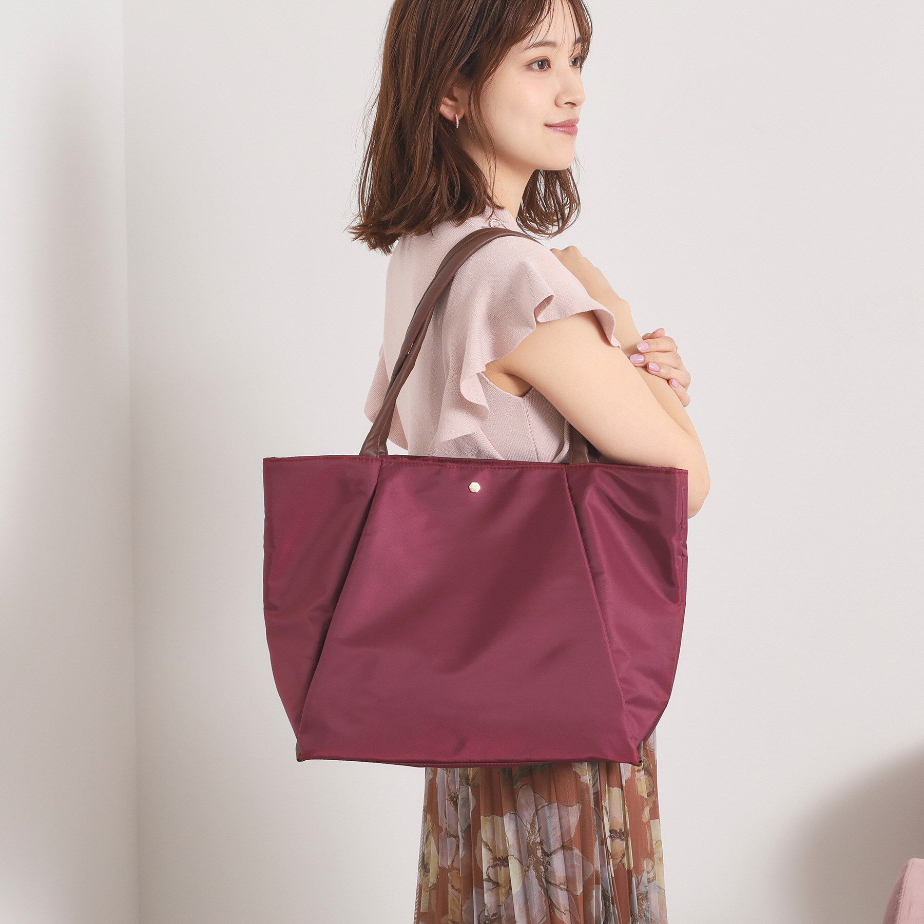 ITS&rsquo;DEMO「【12ポケット／PC対応】合皮コンビA4トート」|トートバッグ|