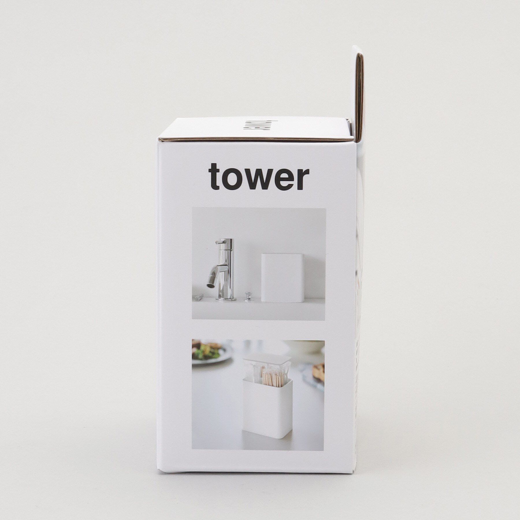 212 KITCHEN STORE「ポップアップ式綿棒ケース WH 山崎実業 ＜tower  タワー＞」|食器・キッチングッズ|