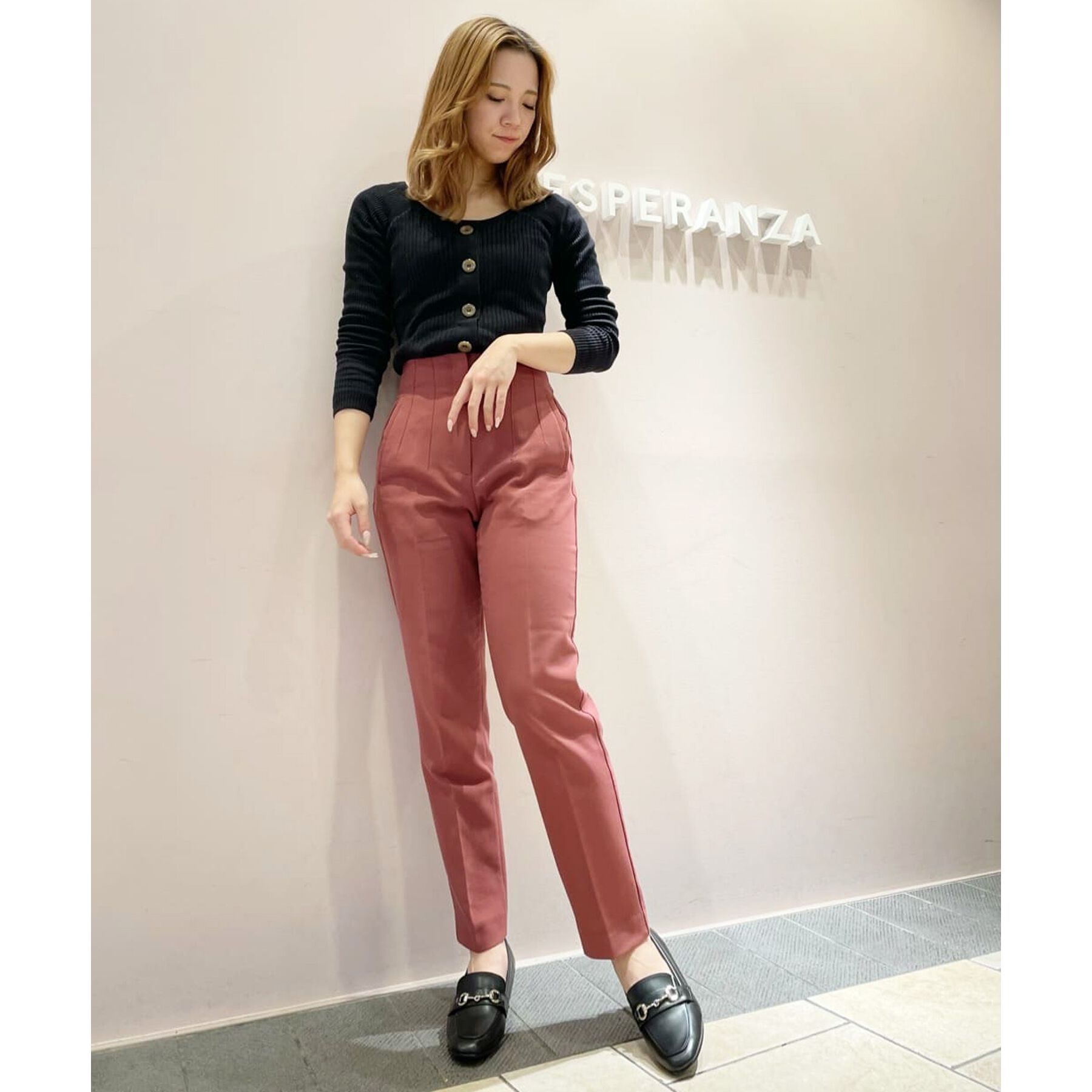 ESPERANZA「スクエアトゥローファー レイン対応」|パンプス|