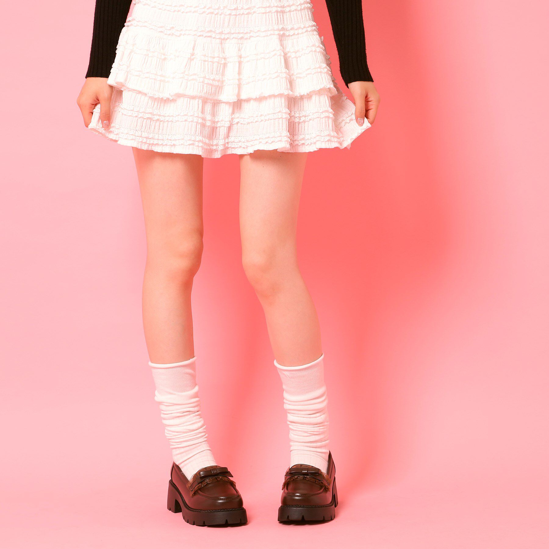 csT&P「フリル付きリボンローファー」|パンプス|