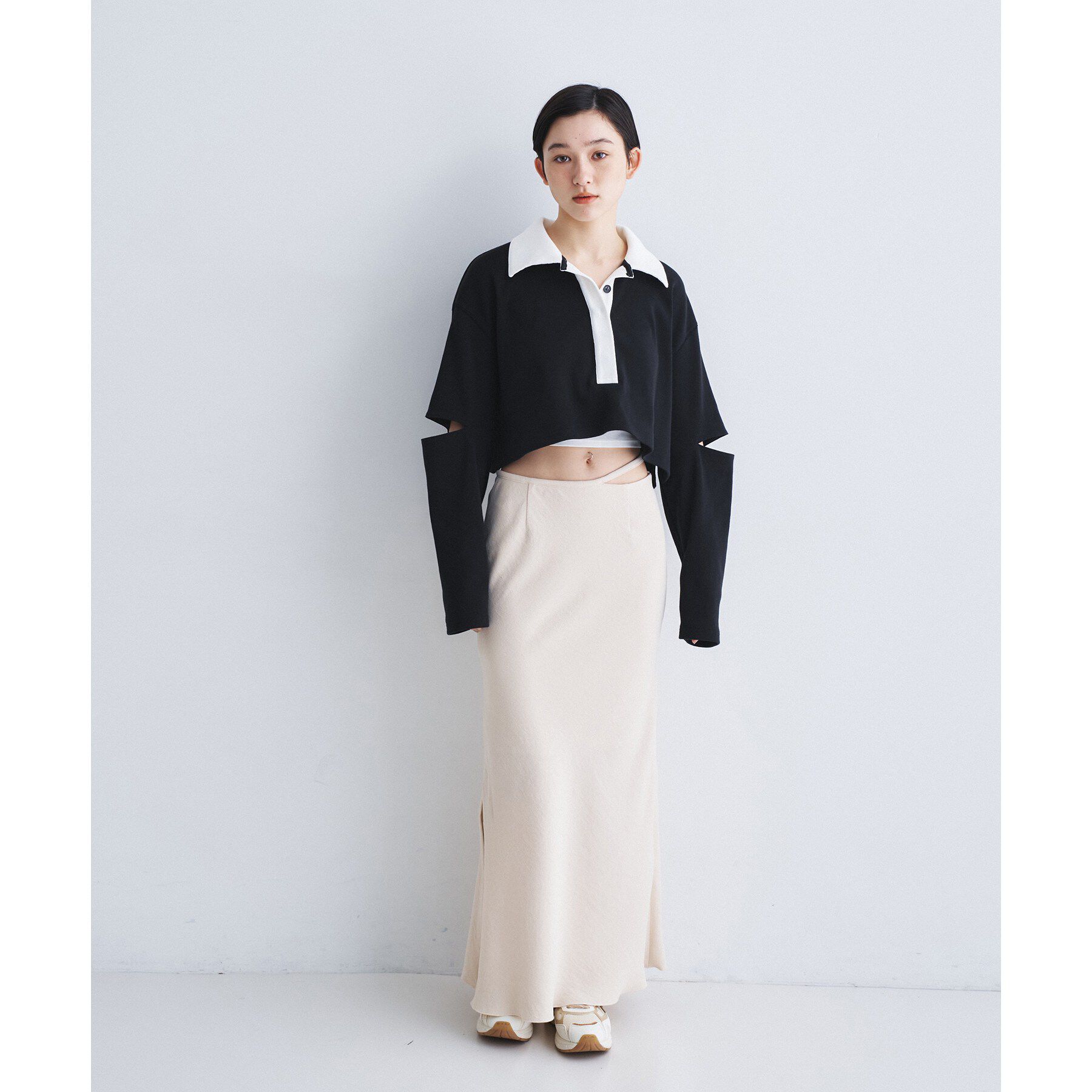 CODE A「【ReRe】easy－fit long skirt」|スカート|