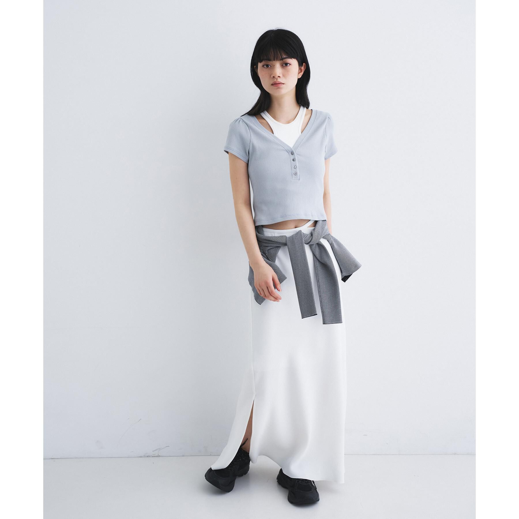 CODE A「【ReRe】easy－fit long skirt」|スカート|