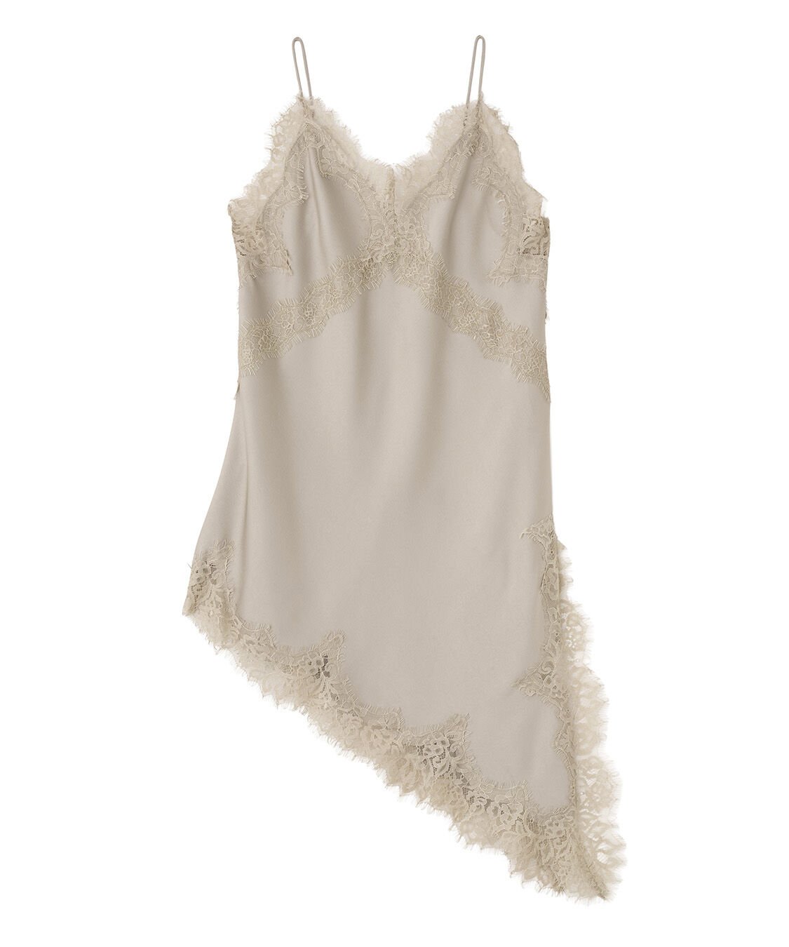 COCO DEAL「レーストリムサテンキャミソール」|キャミソール|ライトカーキ