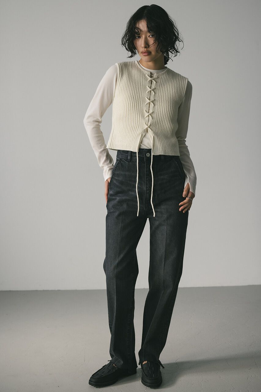 STYLEMIXER「レースアップニットベスト」|タンクトップ|