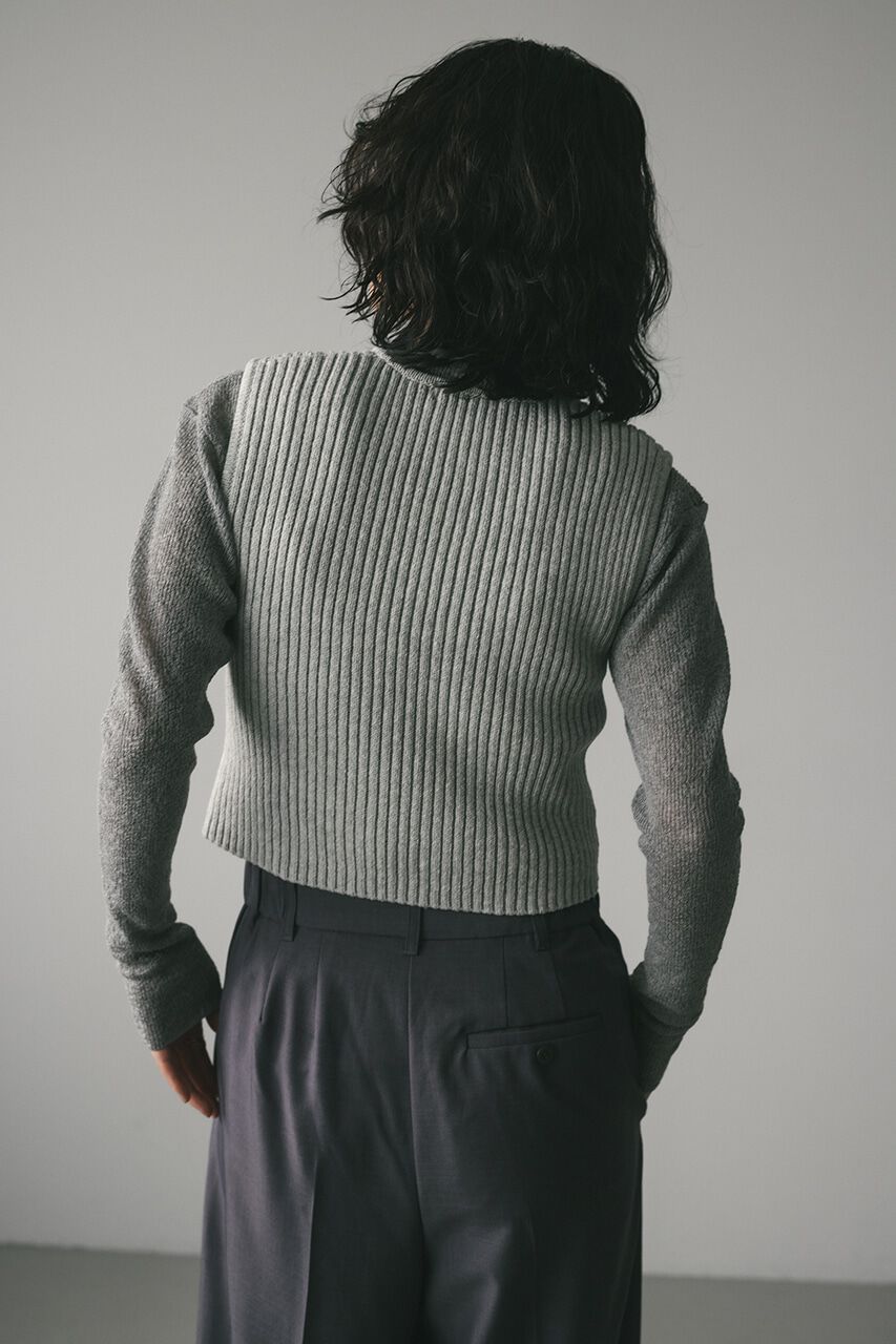 STYLEMIXER「レースアップニットベスト」|タンクトップ|