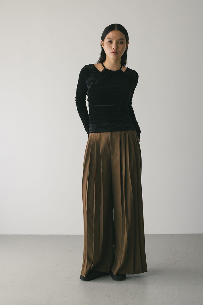 STYLEMIXER「2ピースホルターベロアトップ」|Tシャツ・カットソー|