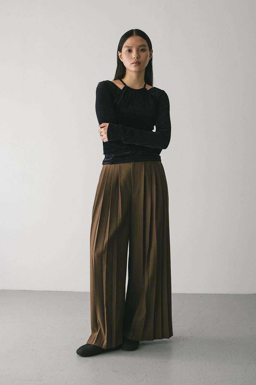 STYLEMIXER「2ピースホルターベロアトップ」|Tシャツ・カットソー|