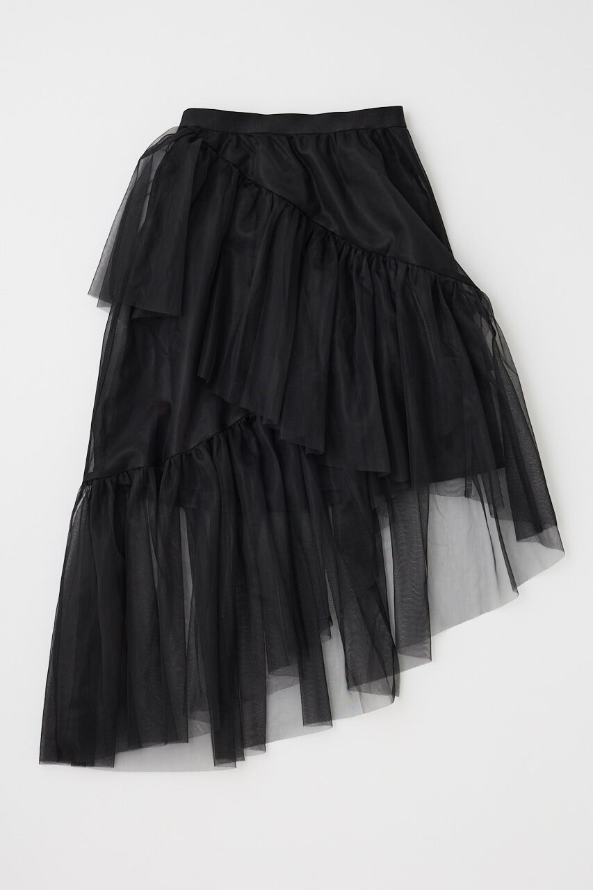 MOUSSY「VOLUME チュールスカート」|スカート|BLK