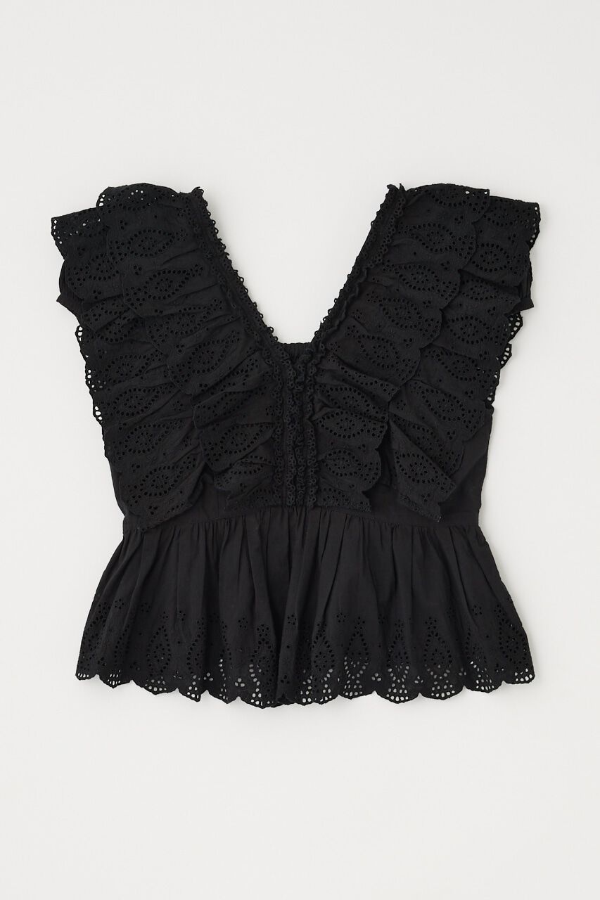 MOUSSY「EYELET CAPSLEEVE ブラウス」|シャツ・ブラウス|