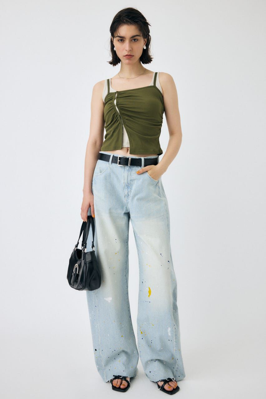 MOUSSY「DOUBLE LAYERED SHEER タンク」|タンクトップ|